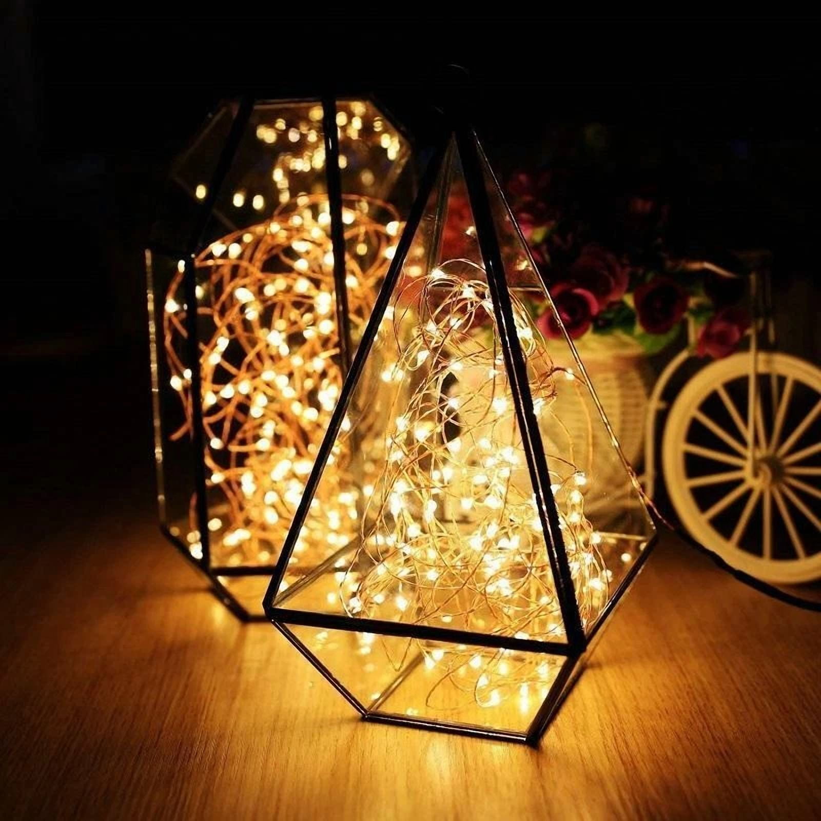 YANI LED Fairy String Lights, Warm White Decorative Lighting with Timer (6 ft) kclkg