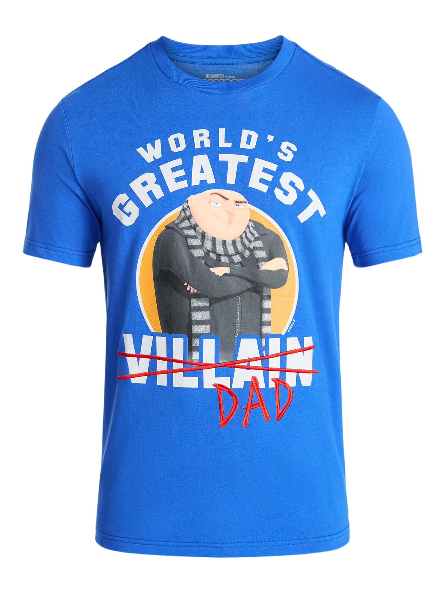 Despicable Me Men's Graphic Tee Short Sleeve Crewneck Shirt (Blue, XS-5XL) m334g