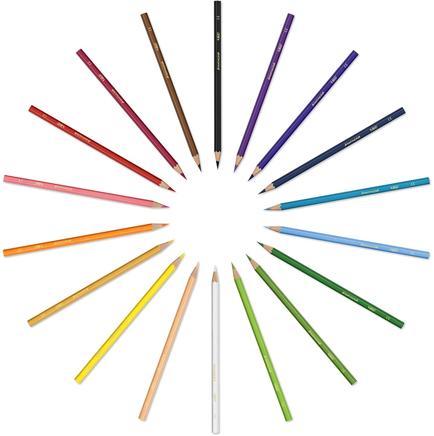 BIC Kids Aquacouleur Coloring Pencils (Assorted Colors, 24 Pack) epfhp
