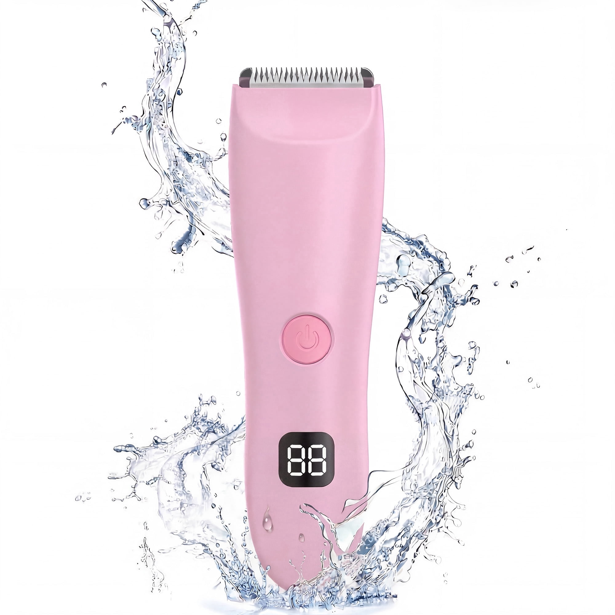 Cshidworld Electric Shaver for Women, Painless Wet & Dry Body Hair Remover with LED Display (Pink, 1 Count) nj9i2
