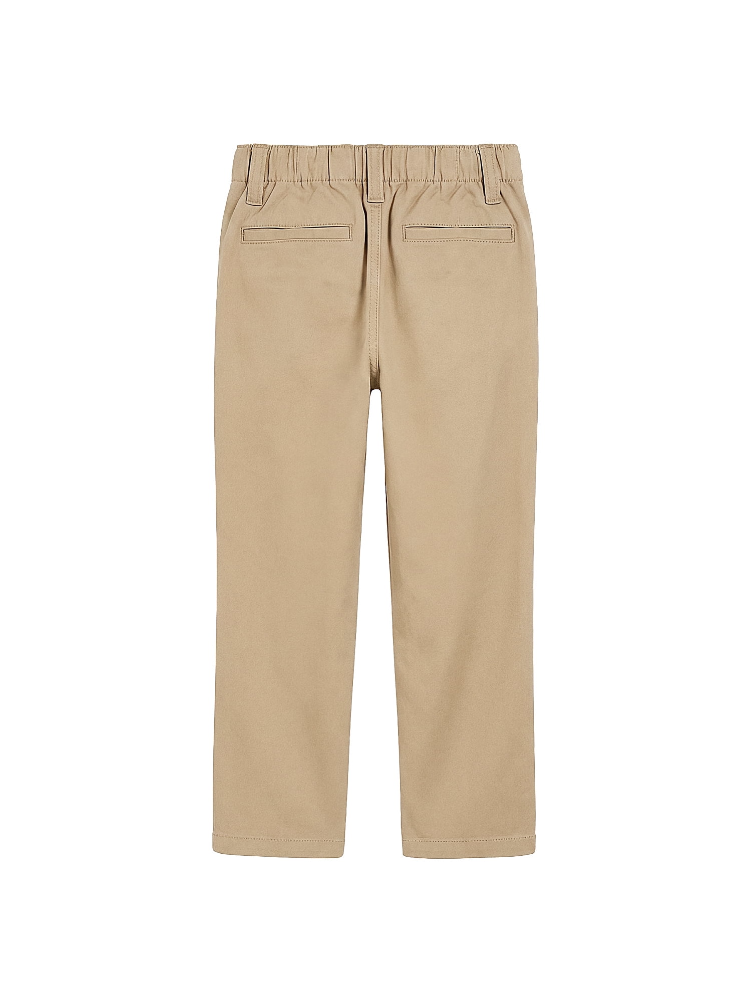 Wonder Nation Boys School Uniform Flat Front Performance Pants (Beige, Size 10) 634qy