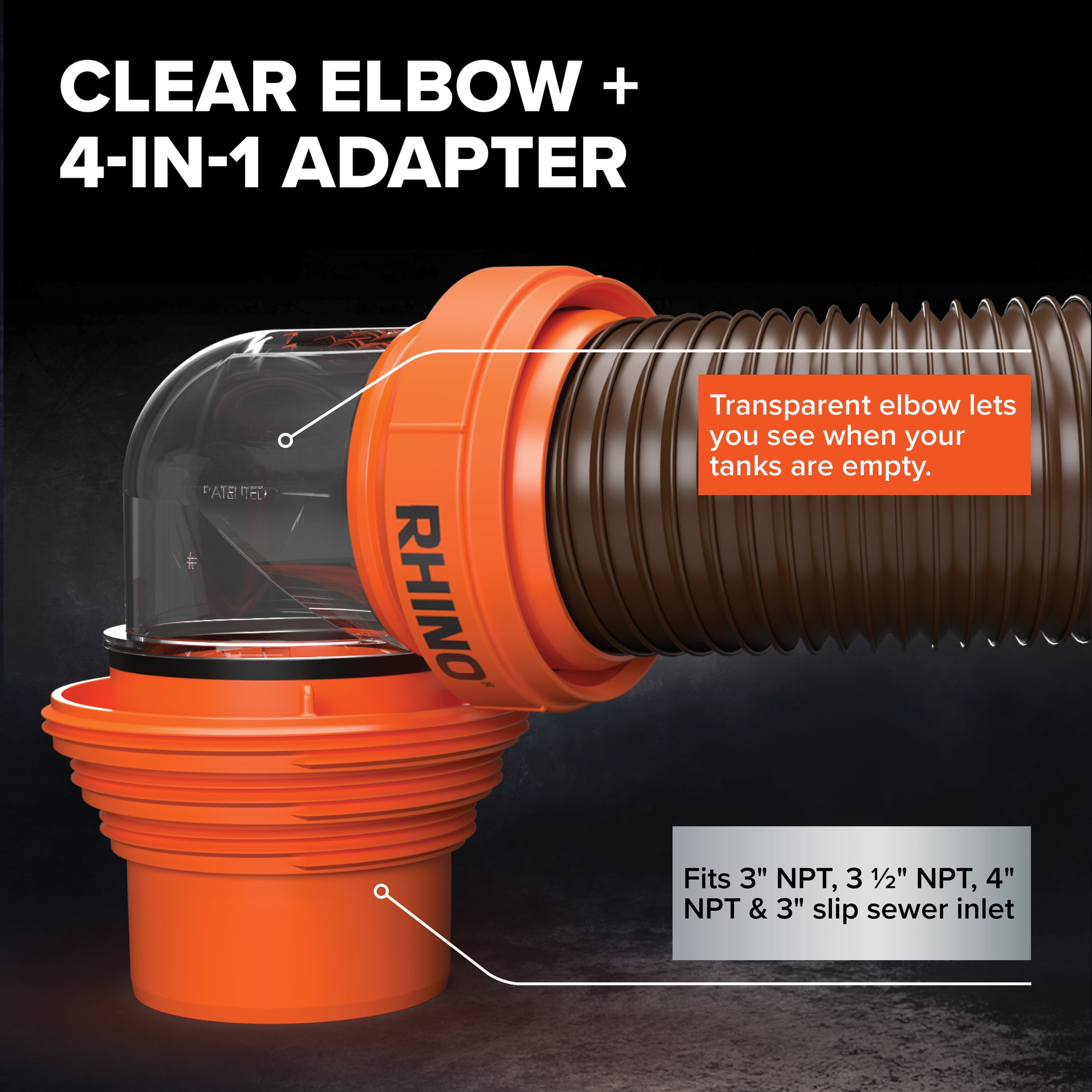 Camco RhinoFLEX RV Sewer Hose Kit (Multicolor, 15 ft) awfhk
