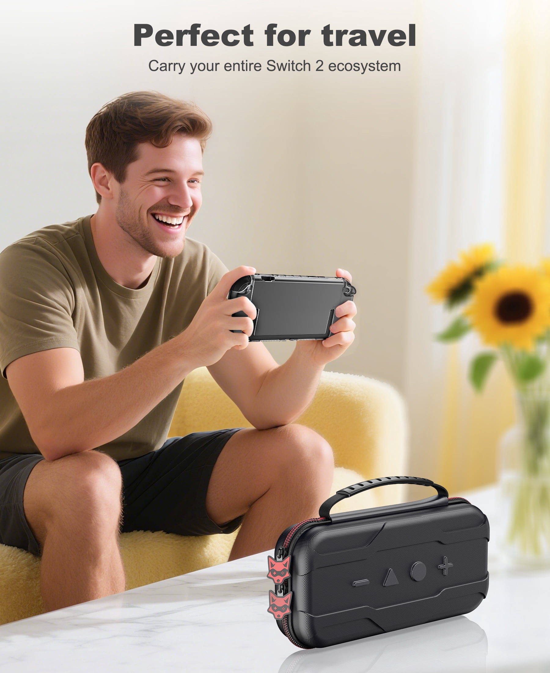 Beboncool Carrying Case for Nintendo Switch 2 with Protective Accessories (Black, 1 Pack) s07vm