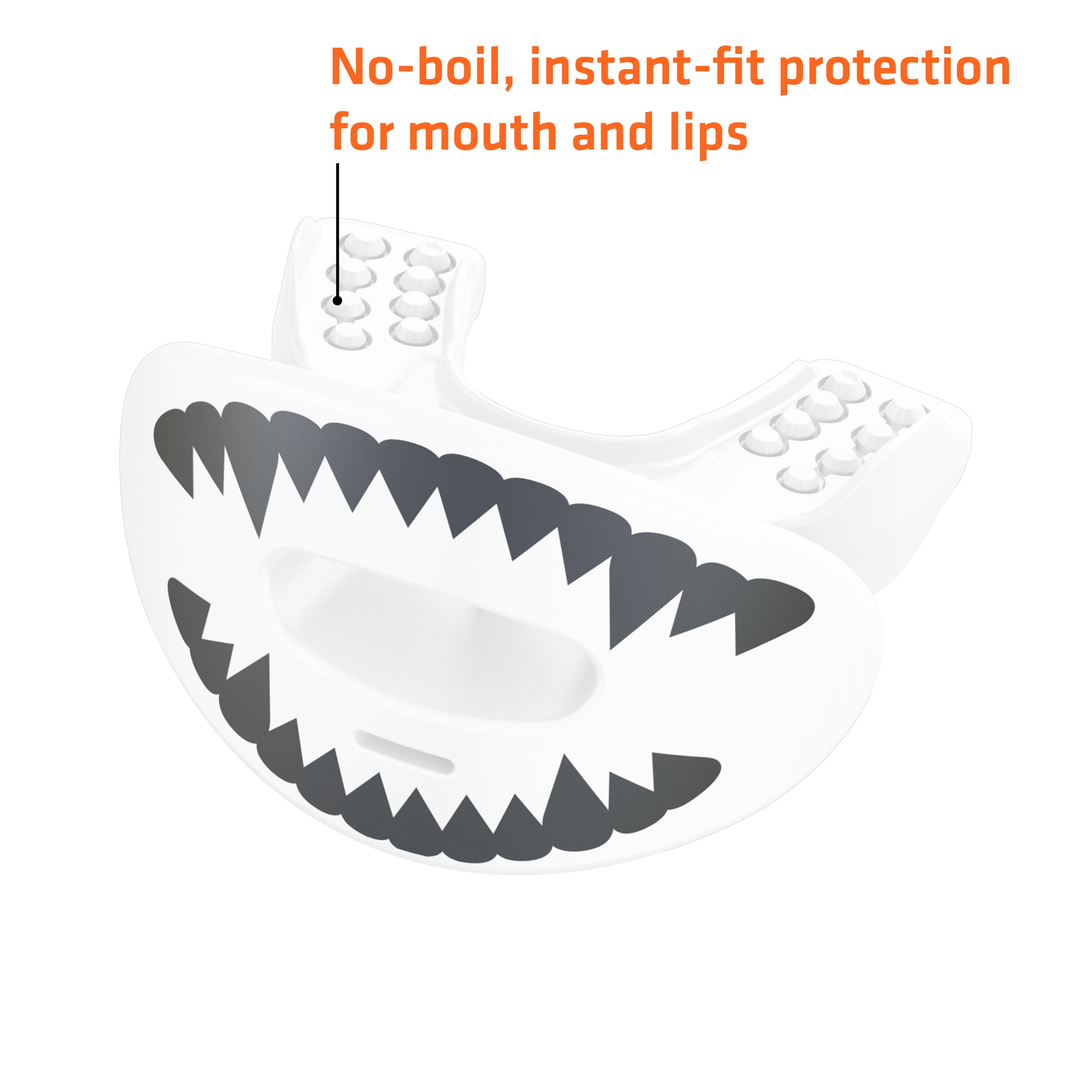 Shock Doctor Max Air Flow Lip Guard and Mouth Guard Set (White Fang, 2-Pack) tukdr