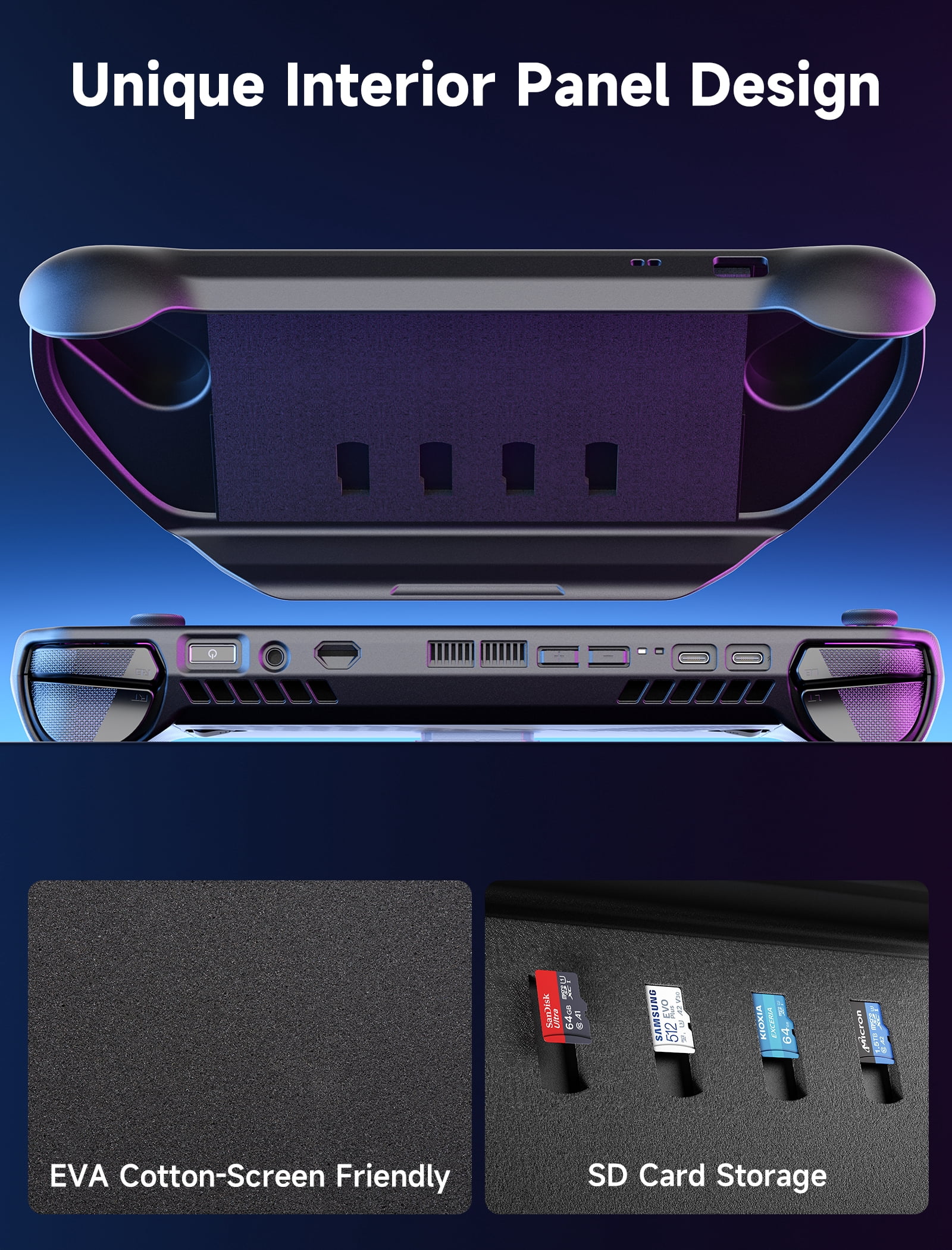 JSAUX ModCase for ASUS ROG Ally X with Cooling Fan and Protective Cover (Black) pxgp2