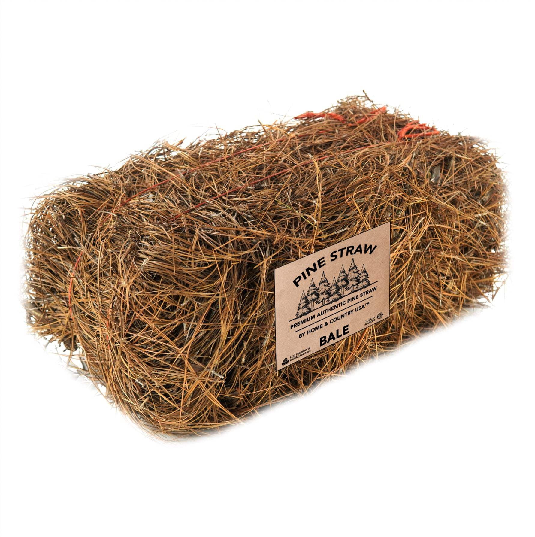 Premium Pine Straw Mulch Bale for Landscaping and Gardening (Black, 35 lb) bffac