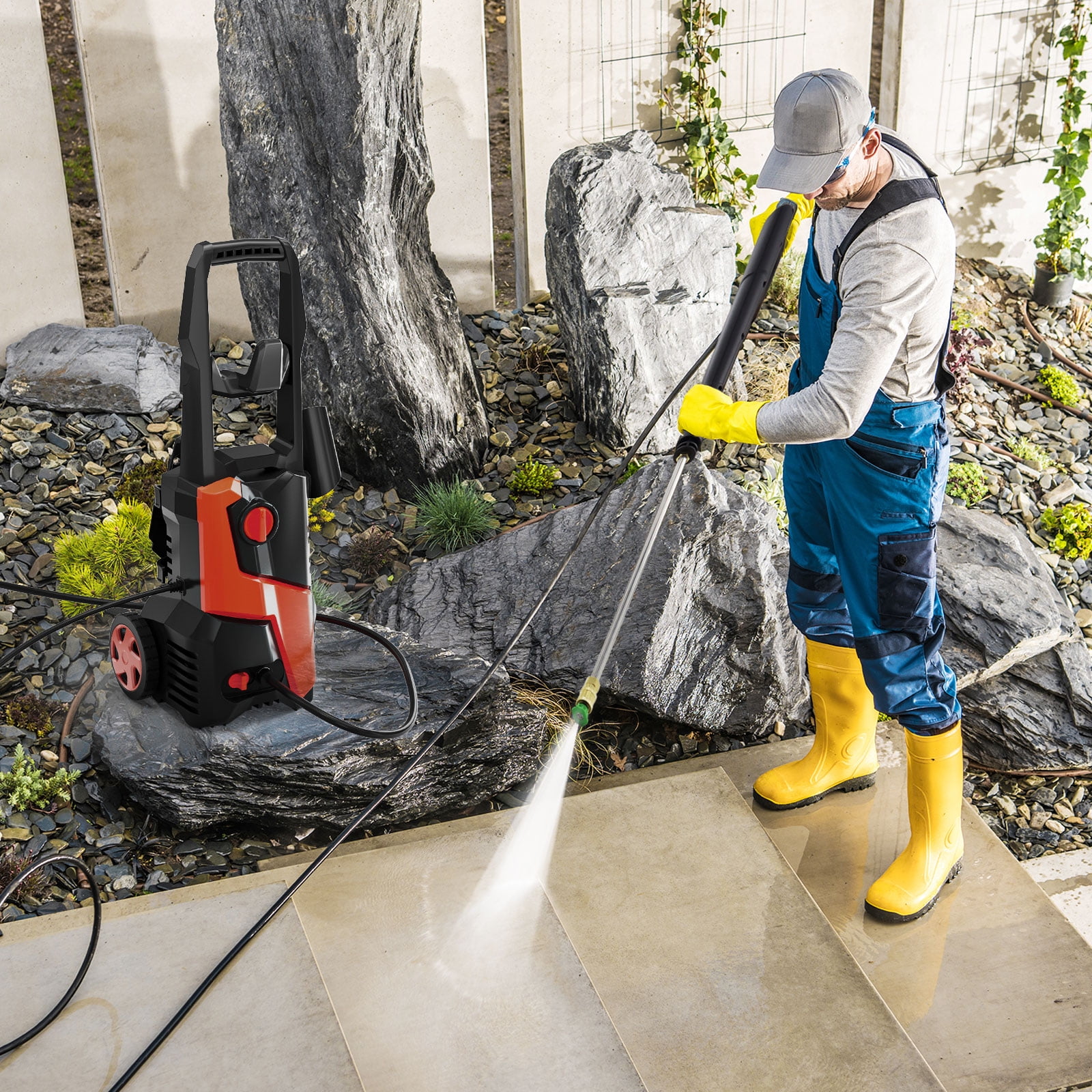 Bosen Electric Pressure Washer 4800 PSI 2.9 GPM High-Pressure Cleaner with Foam Cannon, 4 Nozzles, and 25 ft Hose yjdrk