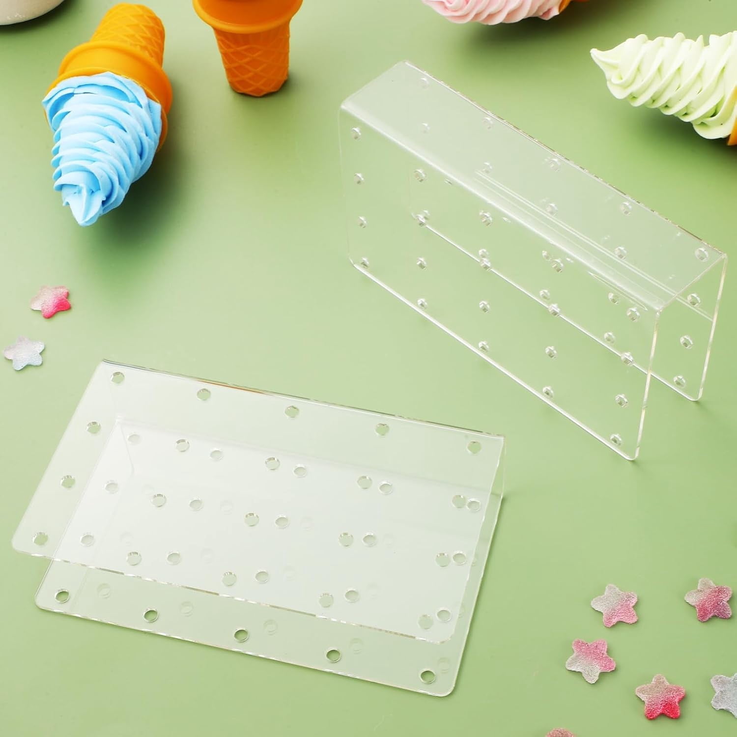 Liulin Cake Pop Stand, 20-Hole Clear Acrylic Lollipop Display Holder for Parties and Weddings (Clear, 6.3 in x 3.5 in x 1.5 in) vw6wj