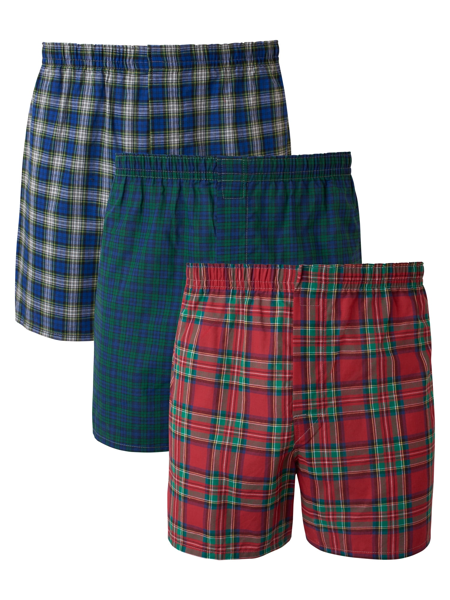Hanes Men's Woven Boxers Moisture-Wicking Tagless Underwear (Beige, 3 Pack) 7is41