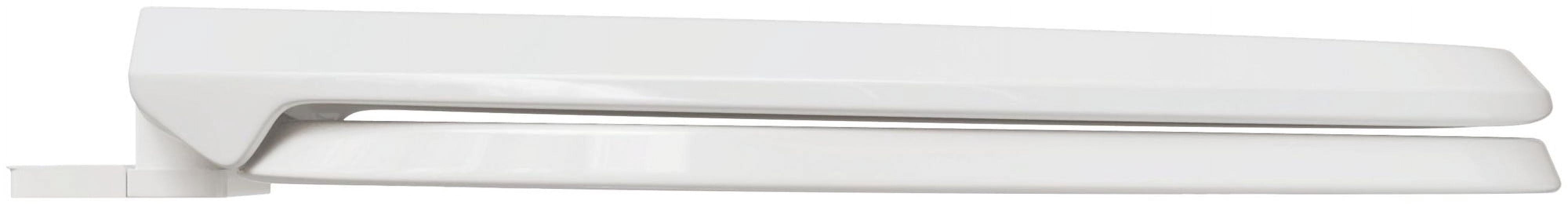 PROFLO Elongated Toilet Seat with Slow Close Hinge and Anti-Slip Pads (White, 18.5 in x 14 in) upyry