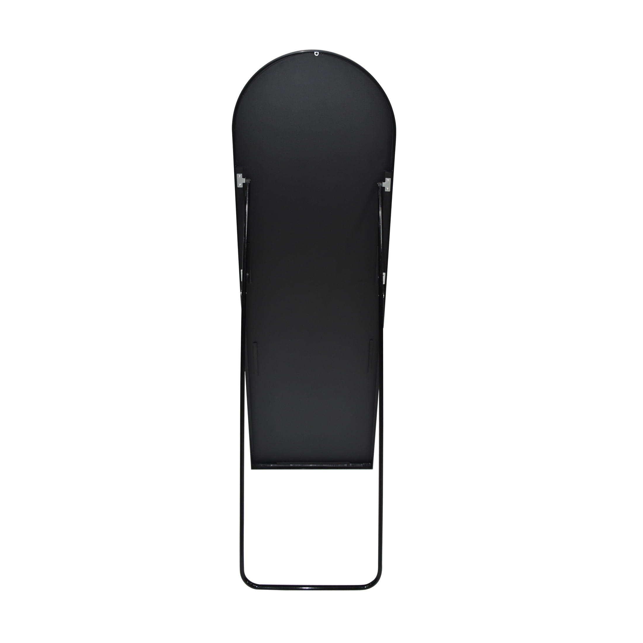 Better Homes & Gardens Arched Floor Mirror, Modern Aluminum Easel Mirror (Black, 17 in x 58 in) pd03d