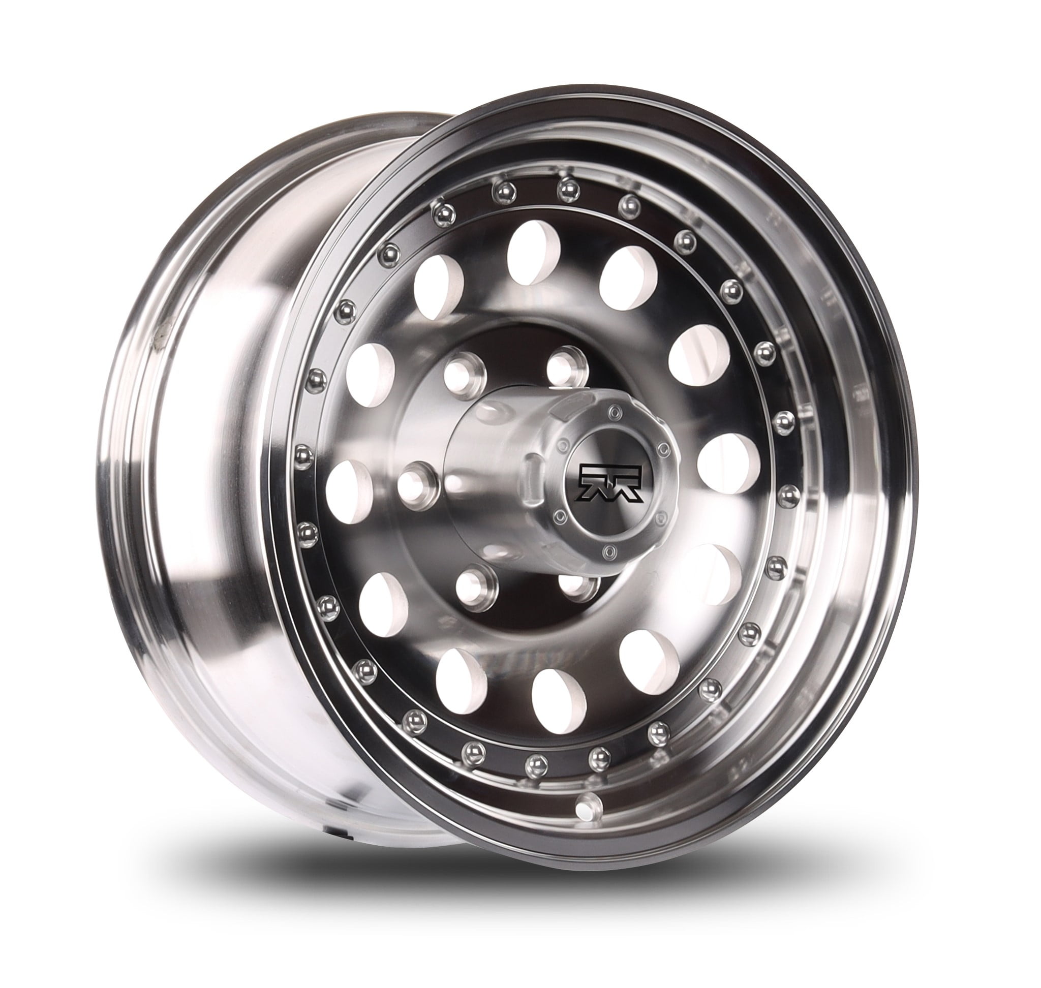 Mudder Trucker MT702 Marauder Wheel Rim (Machined, 16x7 in, 8x170 Bolt Pattern, -8 Offset) remcd