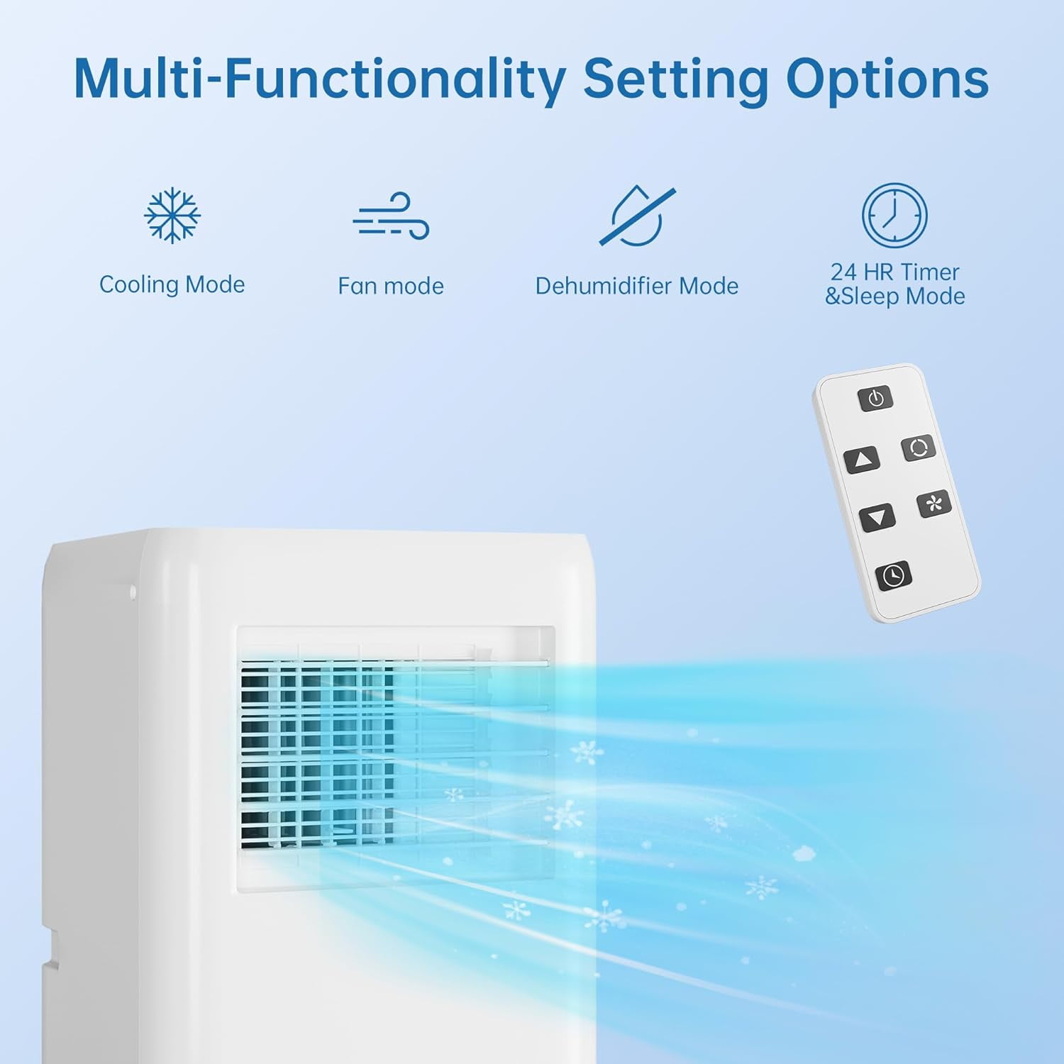 EastVita 10000 BTU Portable Air Conditioner 3-in-1 Cooling Dehumidifier and Fan (White, 10000 BTU) z22zg