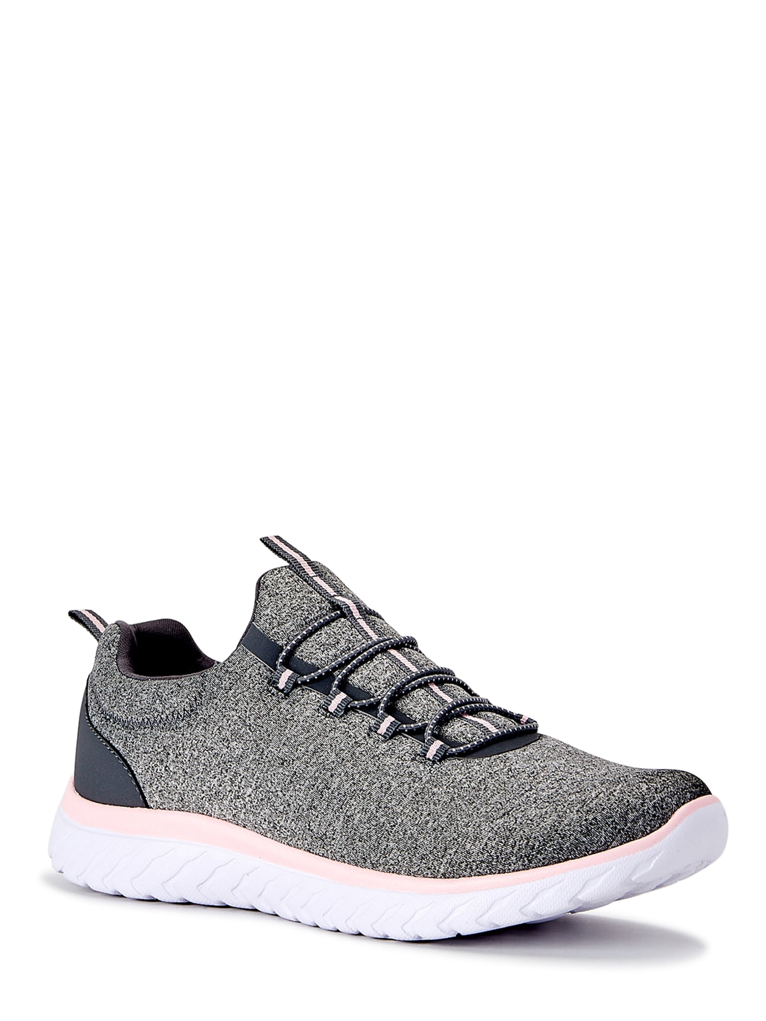 Athletic Works Women's Bungee Slip On Sneakers, Lightweight Comfort Walking Shoes (Grey, 8 US) kn3m5
