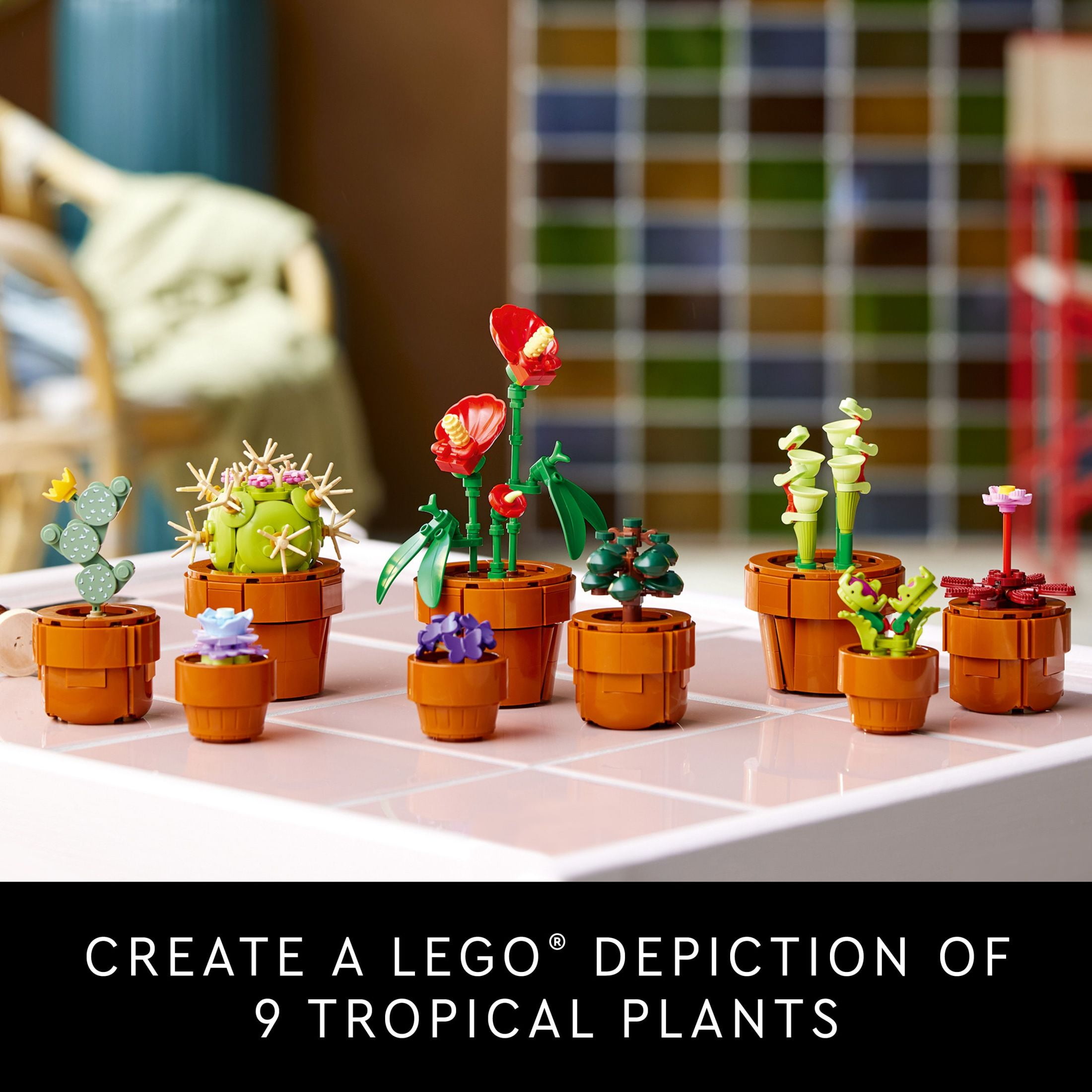 LEGO Botanicals Tiny Plants Building Set, Artificial Indoor Plant Decor for Home and Office (758 Pieces) 24yek