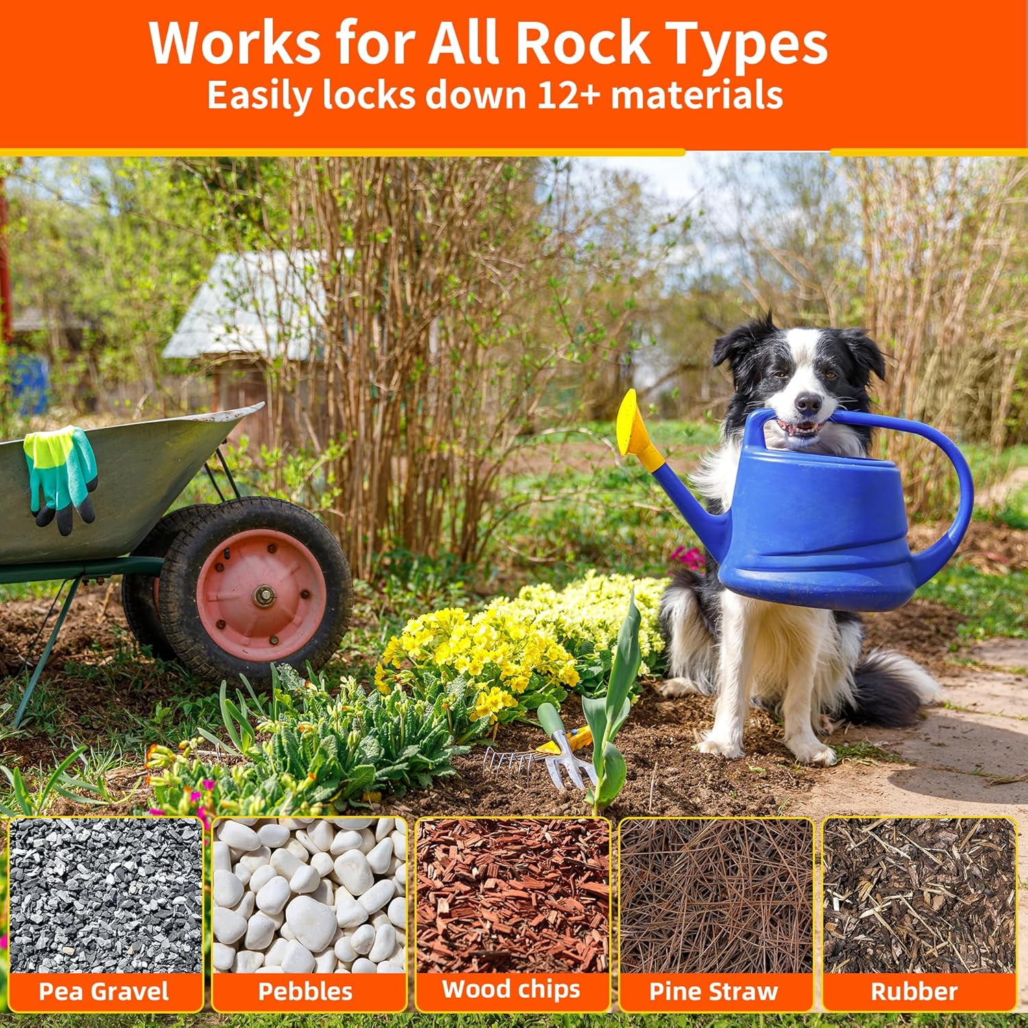 Rock Glue Landscape Gravel Binder and Mulch Stabilizer (Clear, 1.32 Gallon) 1zy9h