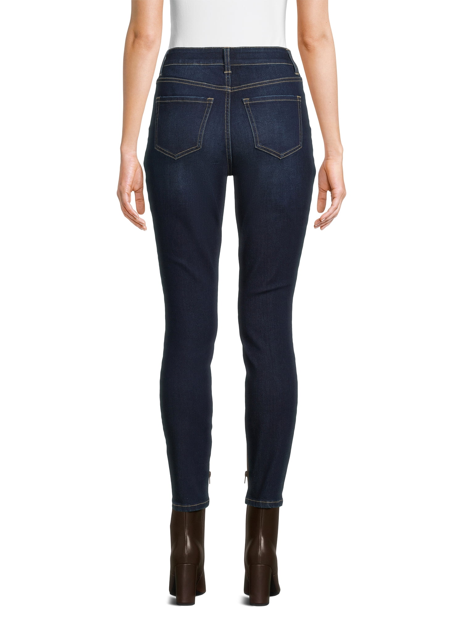 Time and Tru Women's High Rise Skinny Jeans (Grey, Size 2) 1yan0