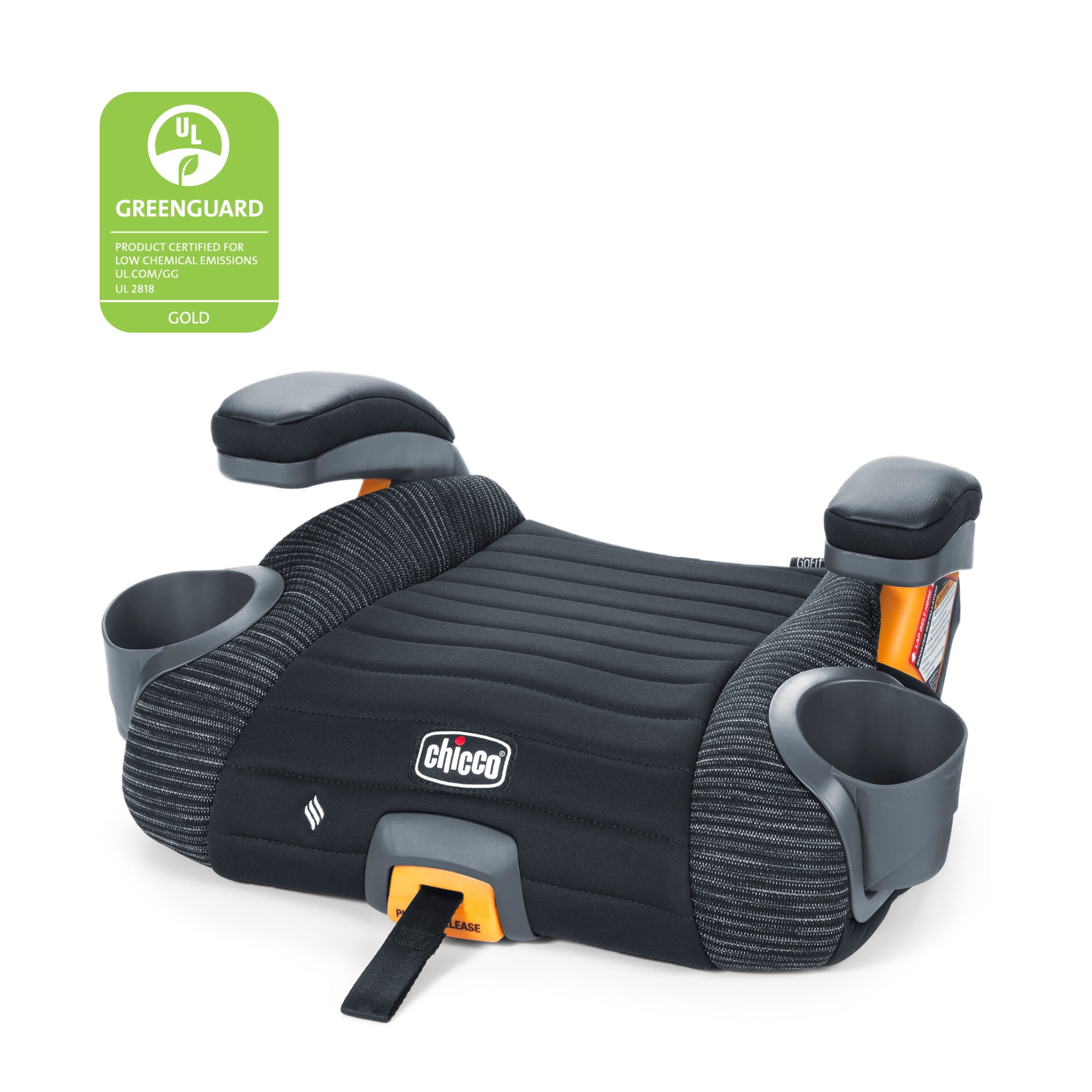 Chicco GoFit ClearTex Plus Backless Belt-Positioning Booster Car Seat (Static Black) g0thy