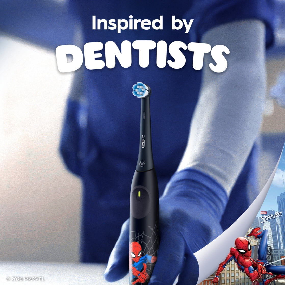 Oral-B iO Kids Rechargeable Electric Toothbrush (Spiderman, 1 Count) 8n2ra