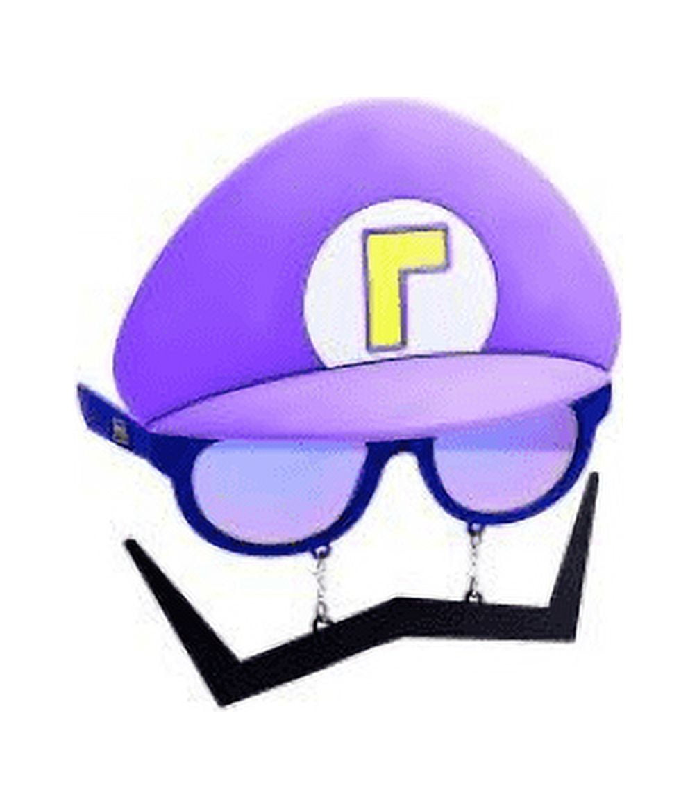 Nintendo Sun-Staches Super Mario Waluigi Character Costume Sunglasses (One Size) 581z0