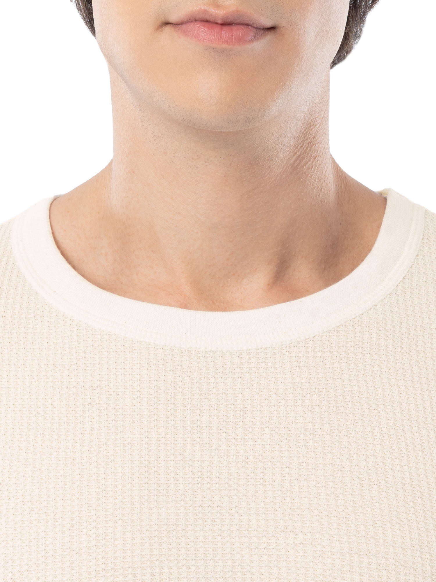 Fruit of the Loom Men's Thermal Waffle Crew Top (Black, 3-Pack) 0i5jn