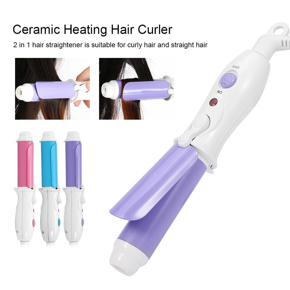 LYUMO Mini Hair Curler, Ceramic Heating Professional Styling Tool (Black, 7 in) k27hg