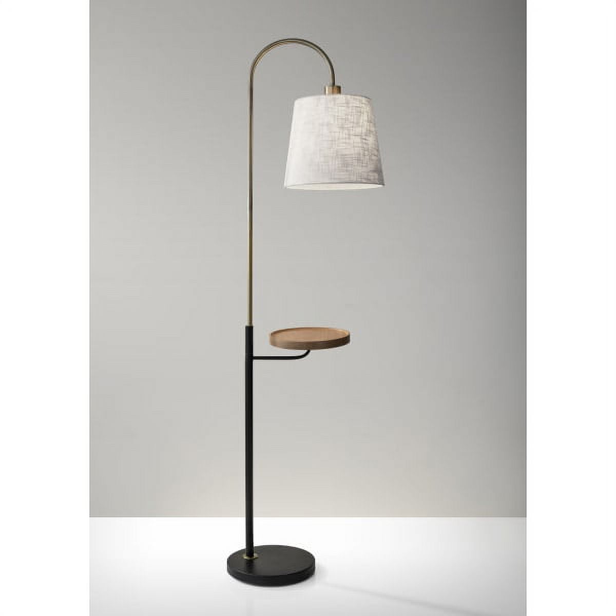 Adesso Home Tech Savvy Floor Lamp with Integrated Table and USB Charging Port (Gold/Black, 65 in) 4p5w1