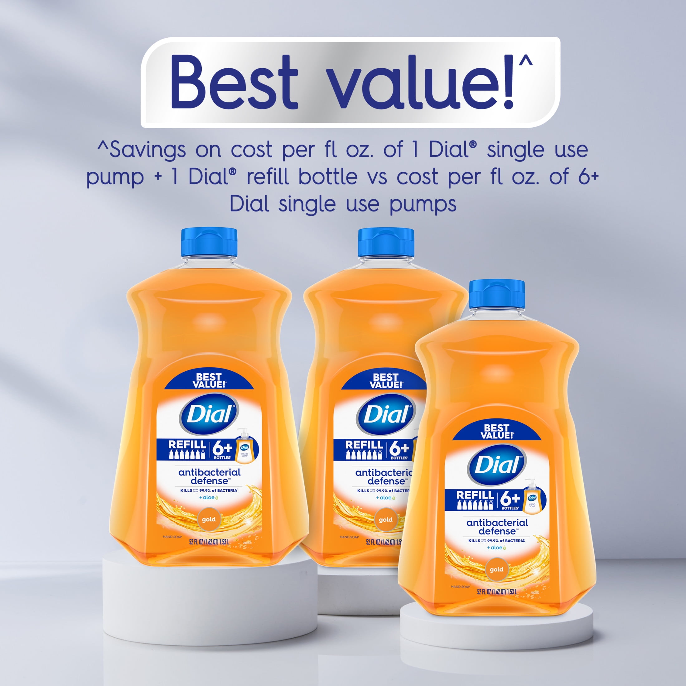 Dial Antibacterial Defense Liquid Hand Soap Refill (Gold, 52 fl oz) 8p39j