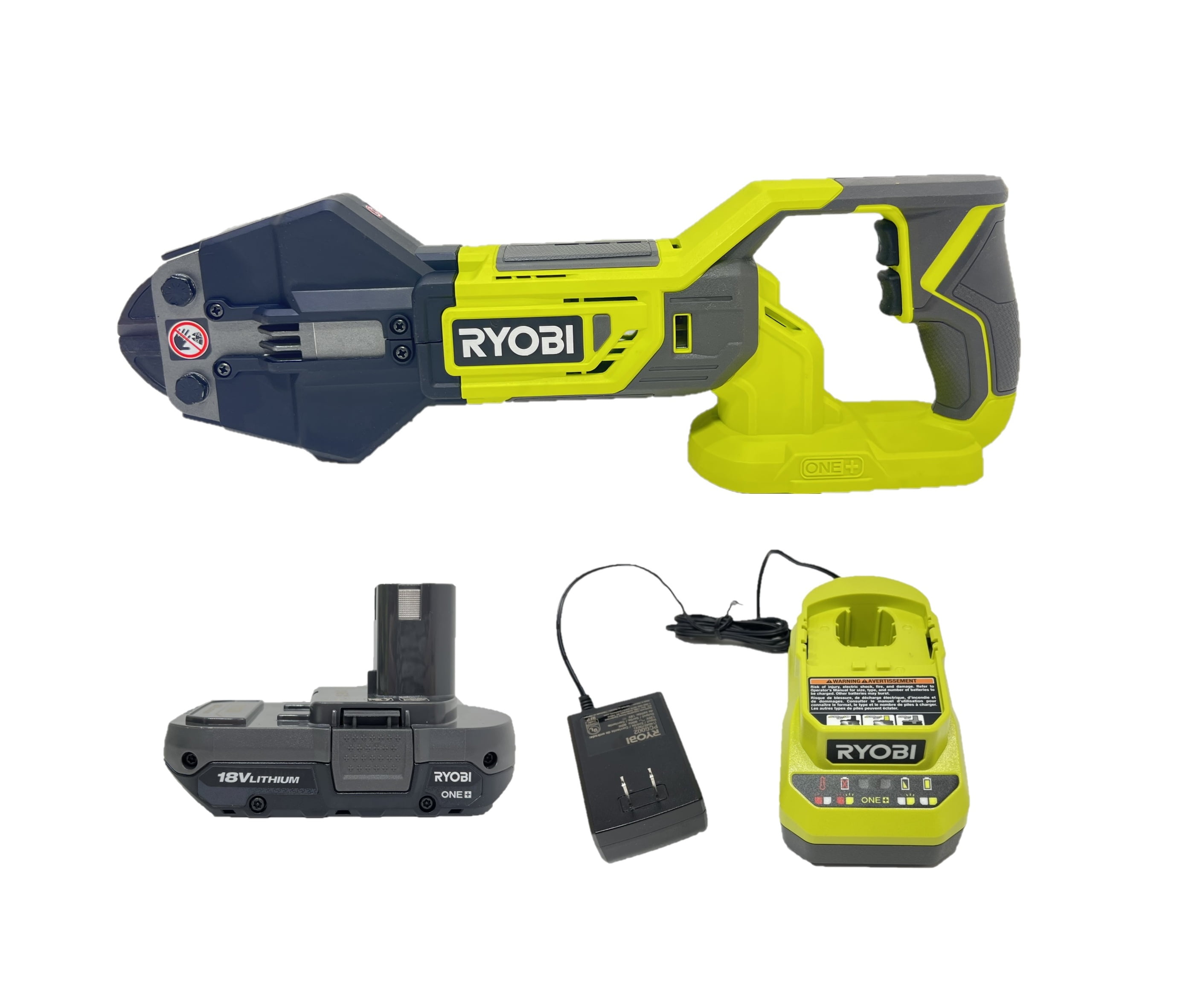 Ryobi ONE+ 18V P592 Cordless Bolt Cutter Kit with Battery and Charger (Green, 3/8 in Capacity) pwmjl