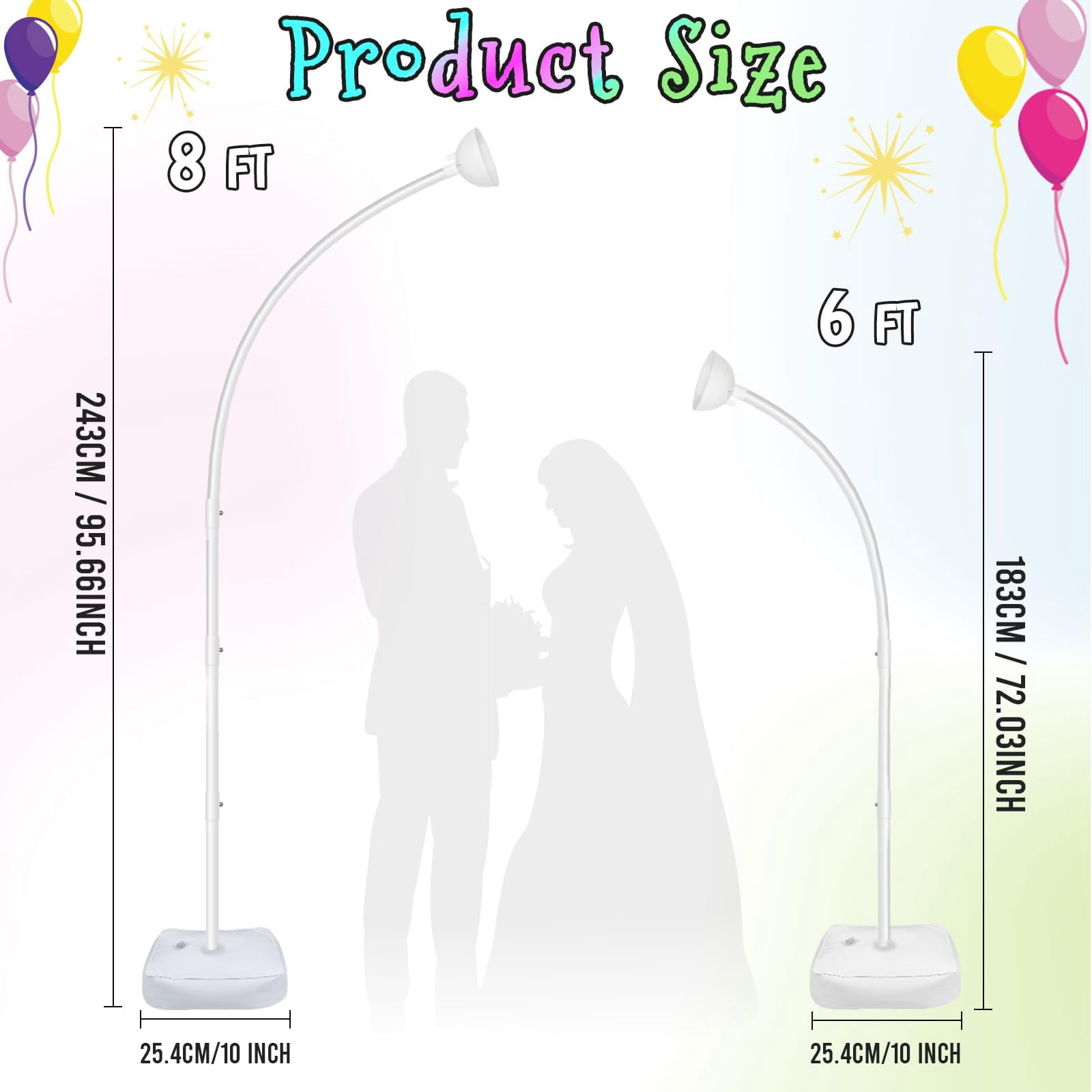 Generic Lighted Half Balloon Arch Stand Kit (Beige, 1 Pack) ghn6q