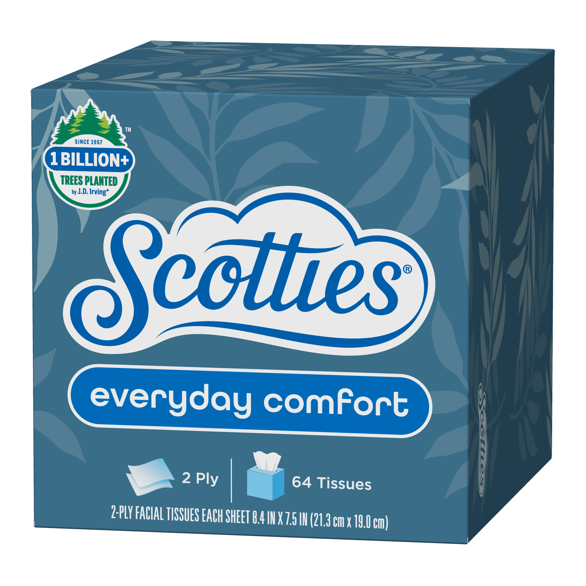 Scotties Everyday Comfort Facial Tissues, 2-Ply Softness, 4 Cube Boxes (256 Total Tissues) k8ty7 - Image 9