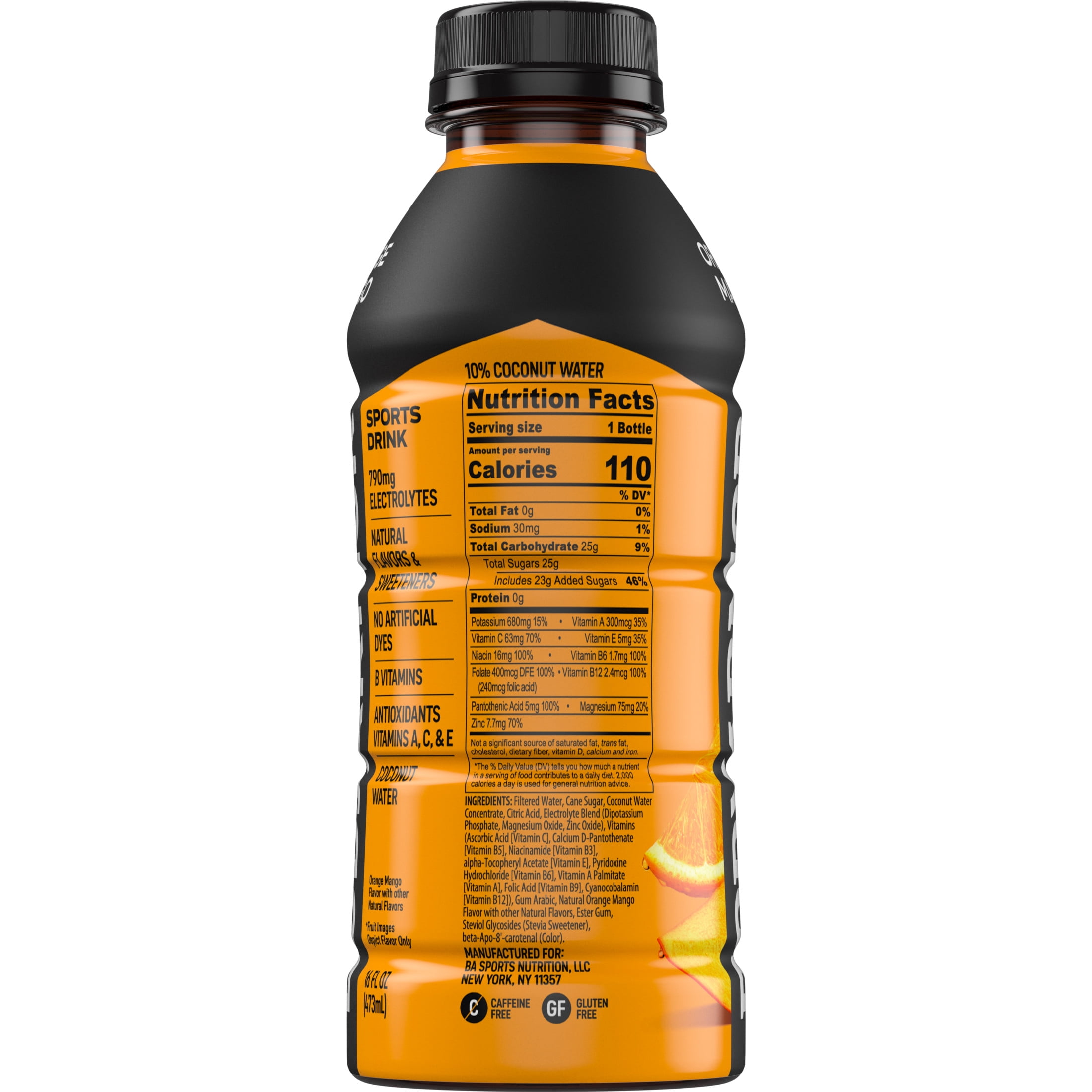 BODYARMOR Sports Drink Electrolyte Beverage Orange Mango (Orange, 16 fl oz) xf10o