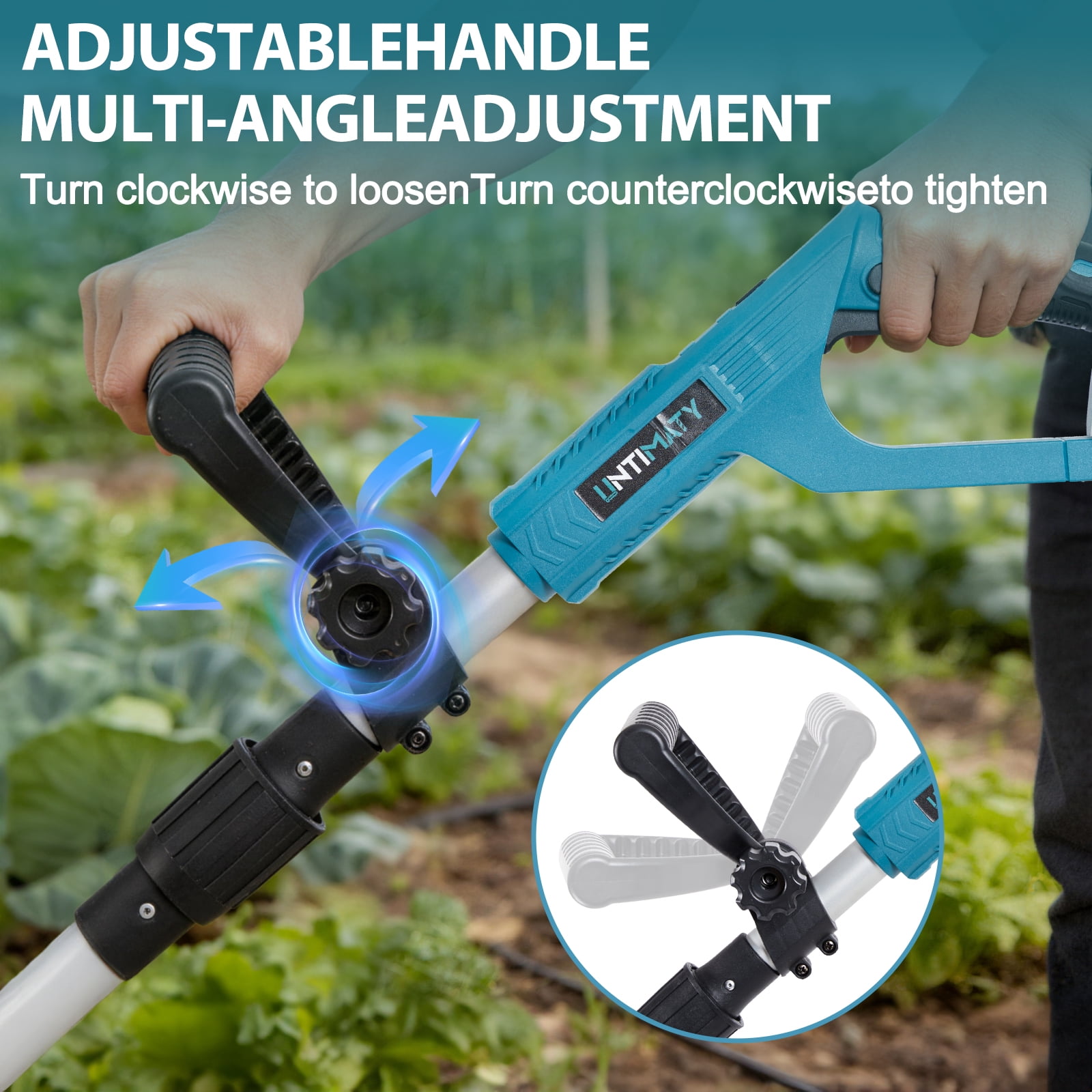 LZNIOZ Cordless Electric Garden Tiller Cultivator with Dual 4.0Ah Batteries (7.9 in Width, 5.9 in Depth) ftixh