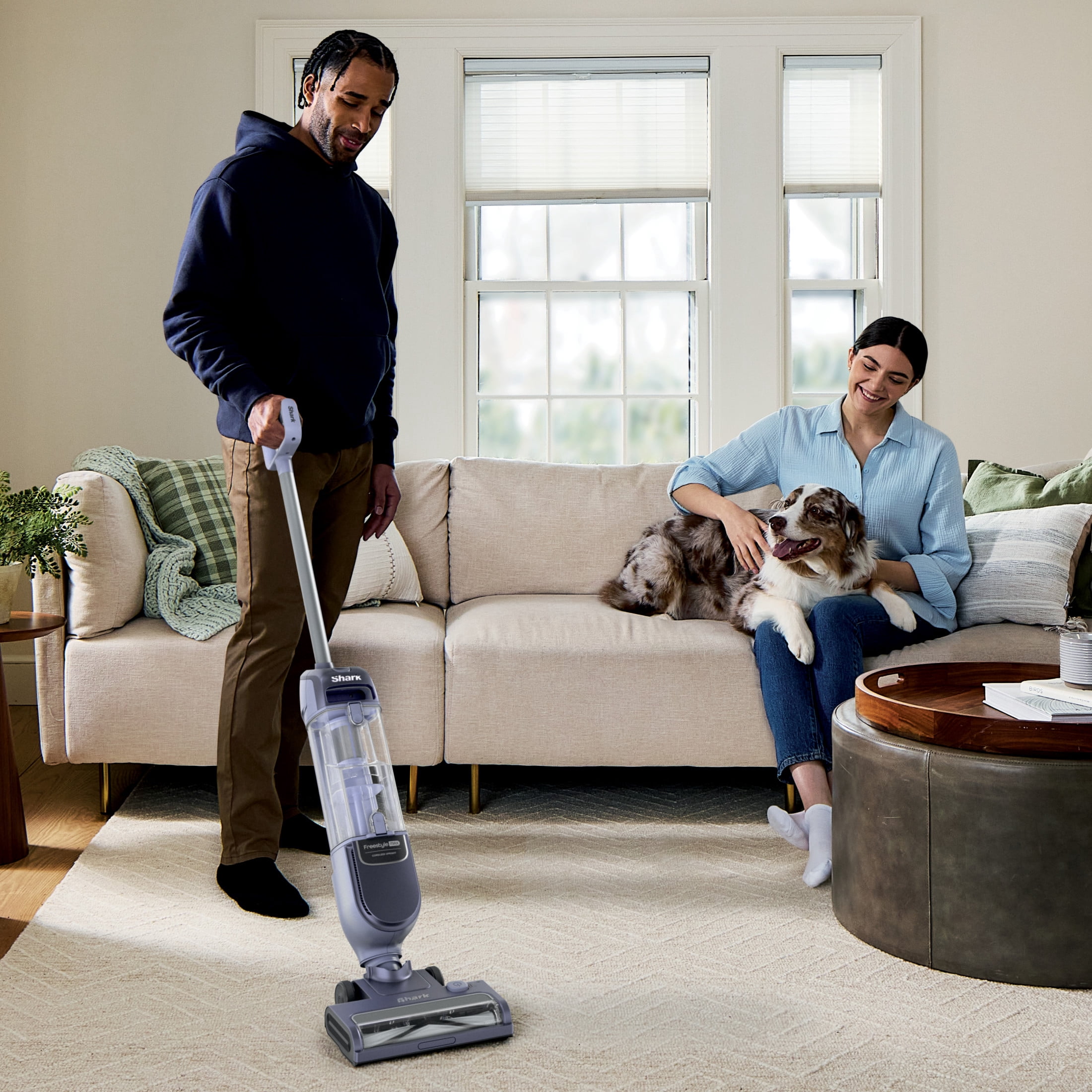 Shark Freestyle Max Cordless Stick Vacuum for Carpet and Hardwood Floors (Purple, 7 lb) gcy8x