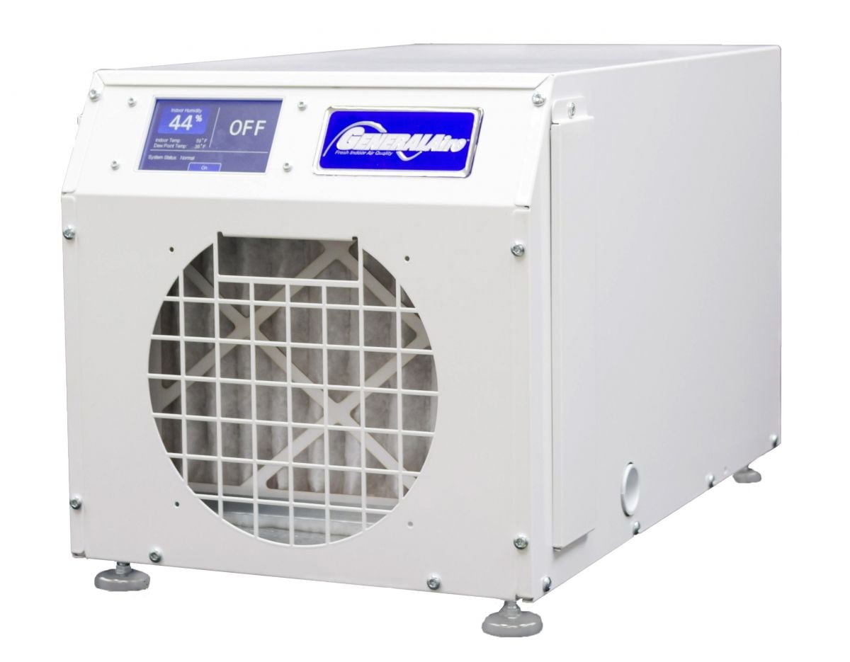GeneralAire DH75 Whole House Dehumidifier, High-Capacity Moisture Control System (75 Pints, 15.75 in x 12.6 in x 21 in) iw8v0