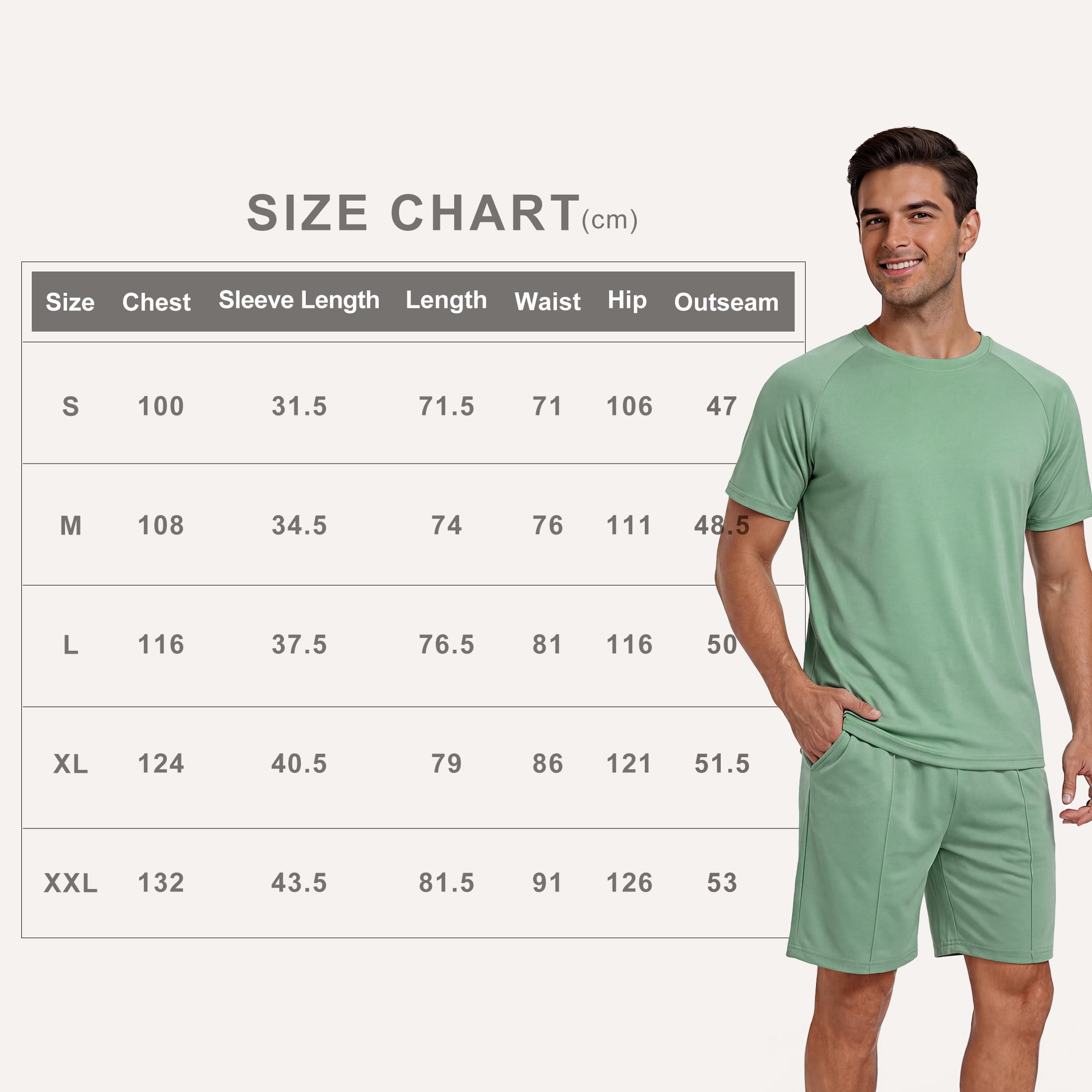 GINGTTO Men's 2 Piece Summer Athletic Workout Set (Green, XL) 6an8a