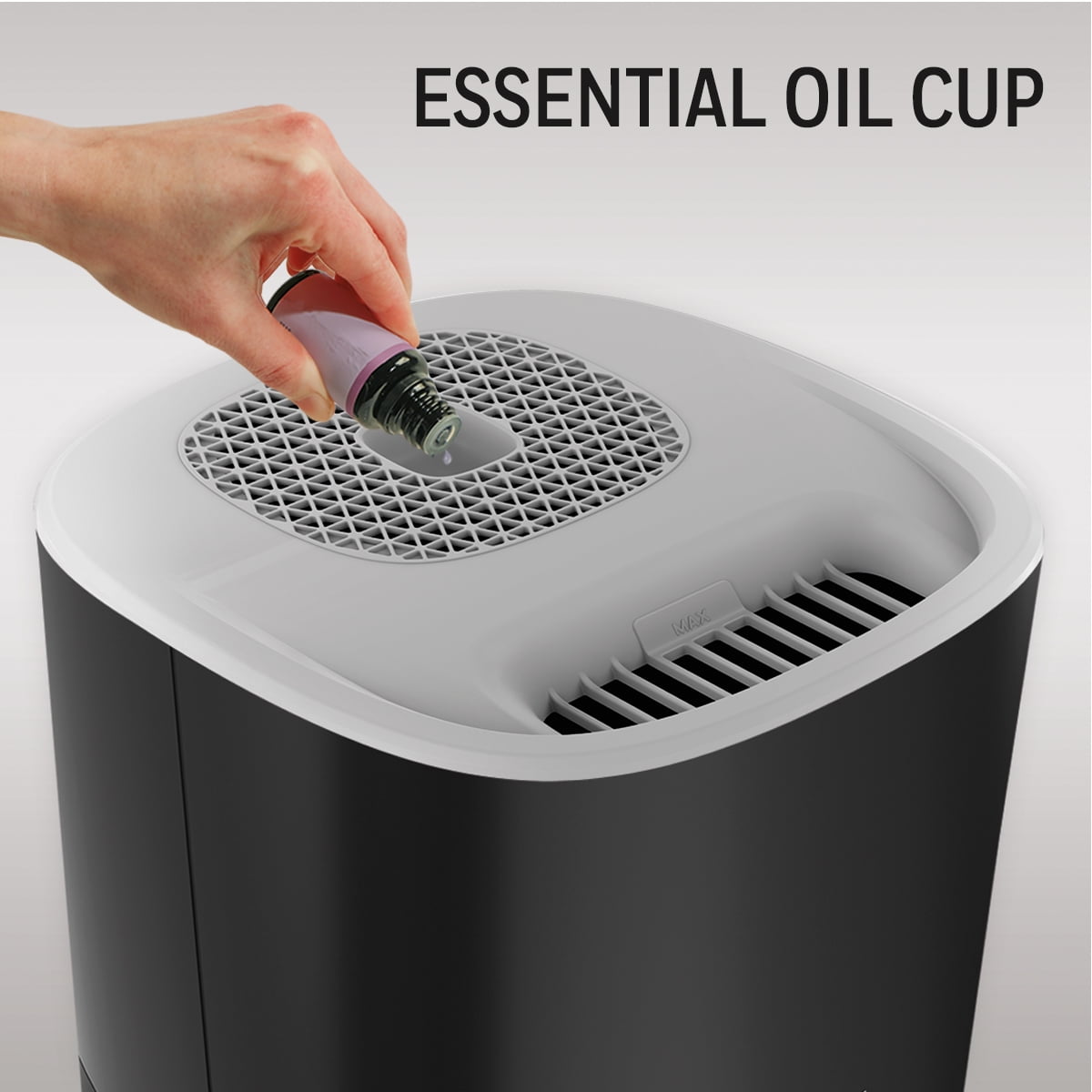 Honeywell Warm Mist Humidifier with Essential Oil Cup, Filter-Free Design for Home Air Quality (Black, 1.5 gal) 5w482
