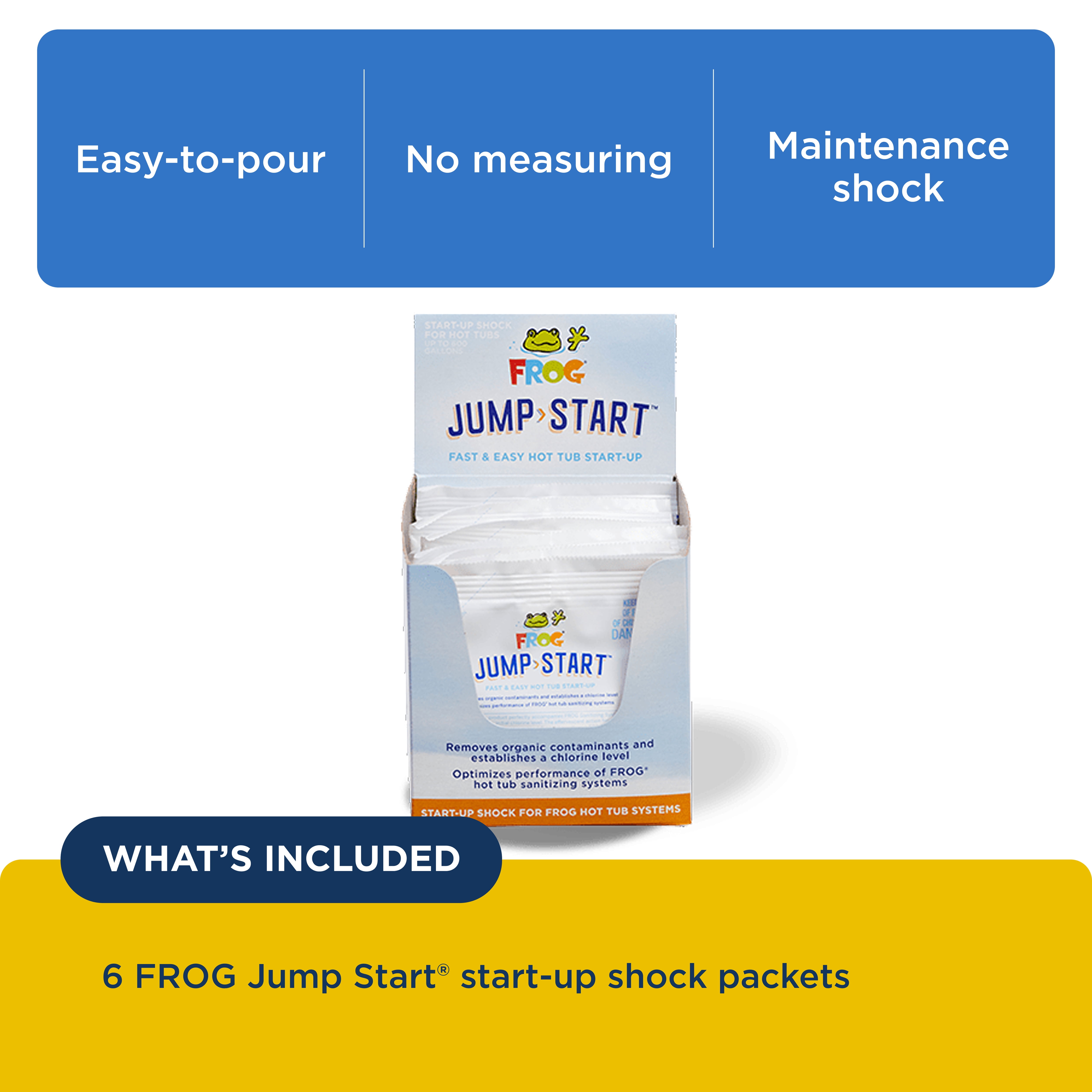 FROG Jump Start Hot Tub Chlorine Shock Treatment (6 Pack) 8yuib