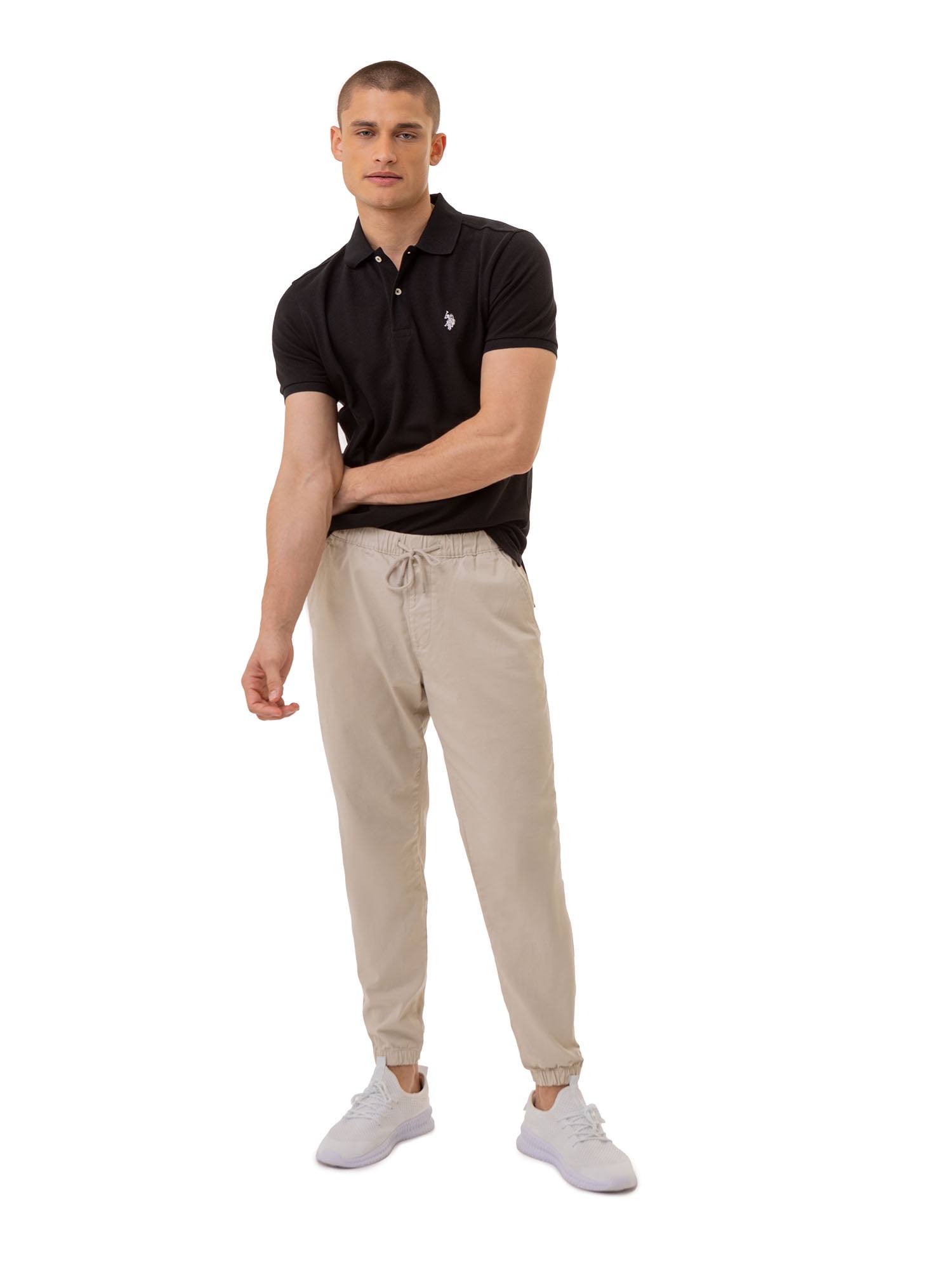 U.S. Polo Assn. Men's Slim Fit Pique Polo Shirt (Black, S) 44de0