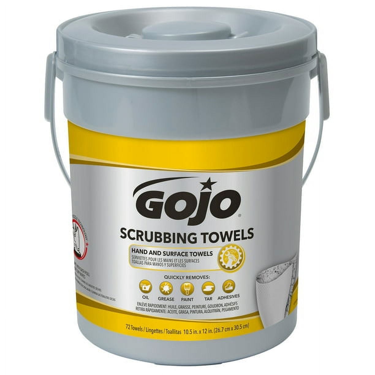 GOJO Scrubbing Towels Heavy Duty Hand Cleaning Wipes (White, 72 Count) 1s4vx