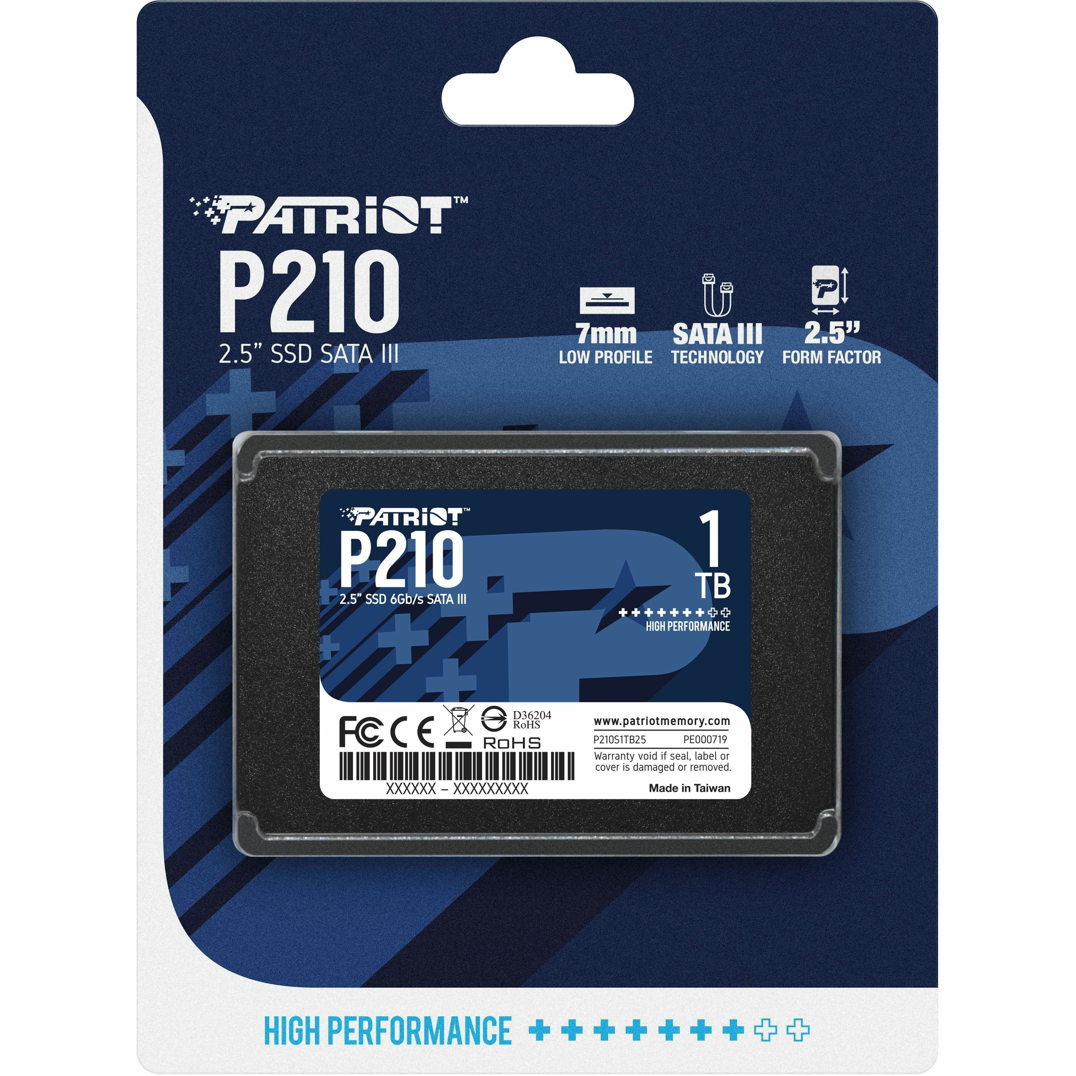 Patriot Memory P210 1 TB Solid State Drive (2.5 in, SATA III) 910k2