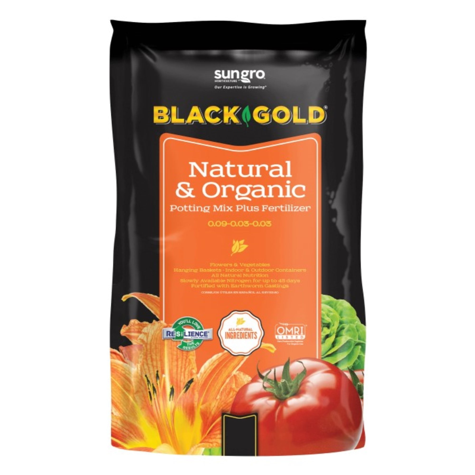 Black Gold Natural and Organic Potting Soil (Black, 8 qt) recq6