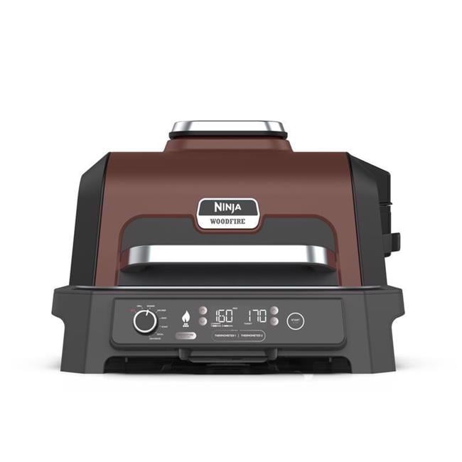 Ninja Woodfire Outdoor Electric Grill and Smoker (Rust, 18 in) 9vxft
