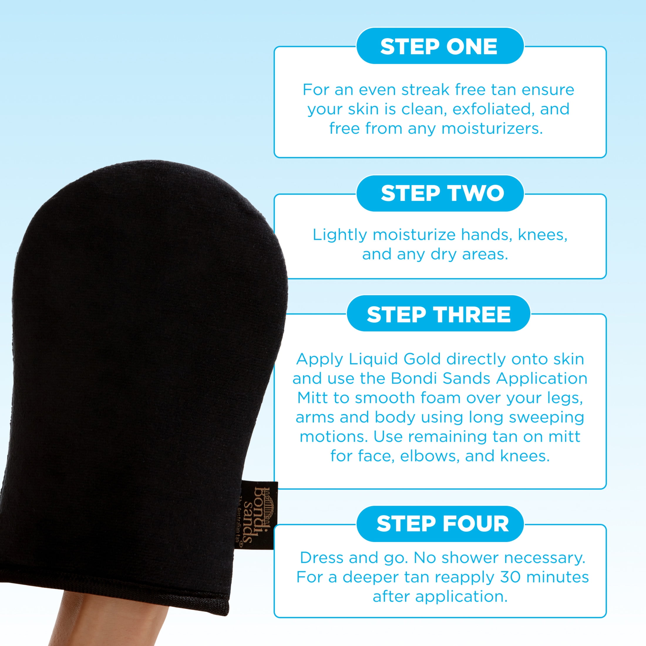 Bondi Sands Self-Tanner Foam Application Mitt (Black, 1 Count) k2i62