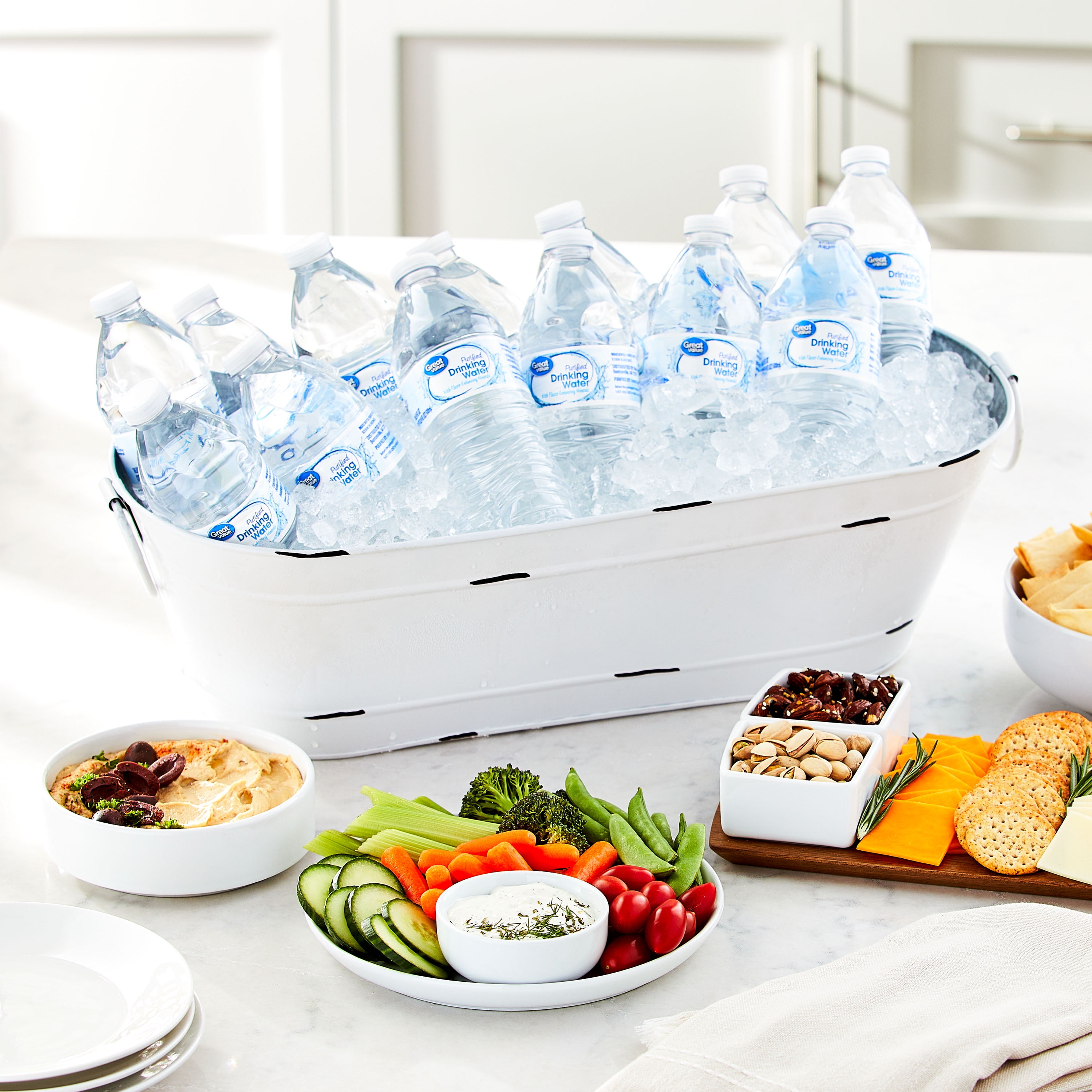 Great Value Purified Drinking Water (Clear, 16.9 fl oz, 24 Pack) tho2u