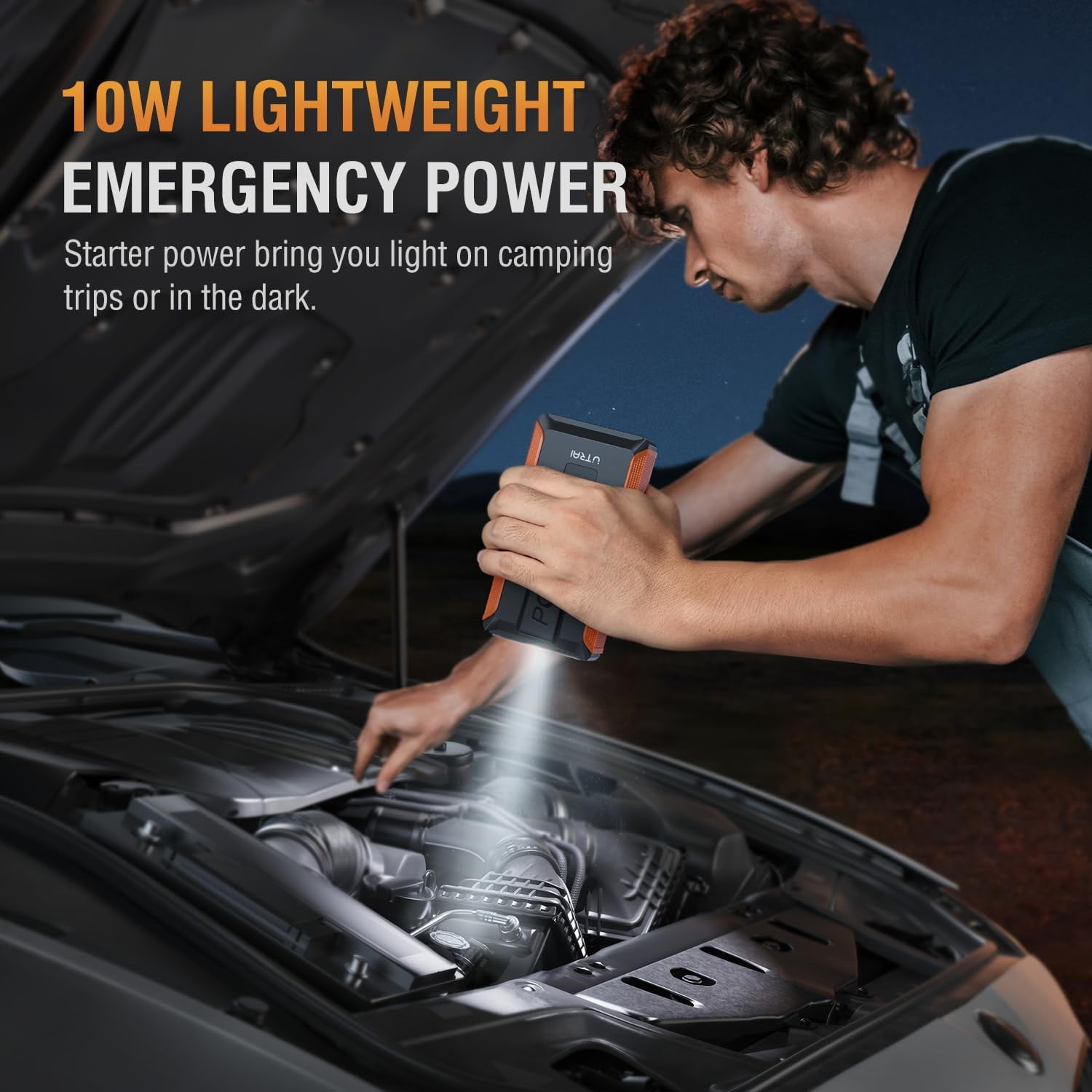 UTRAI Portable 2000A Car Jump Starter and Power Bank (Black, 1.98 lb) sulsk