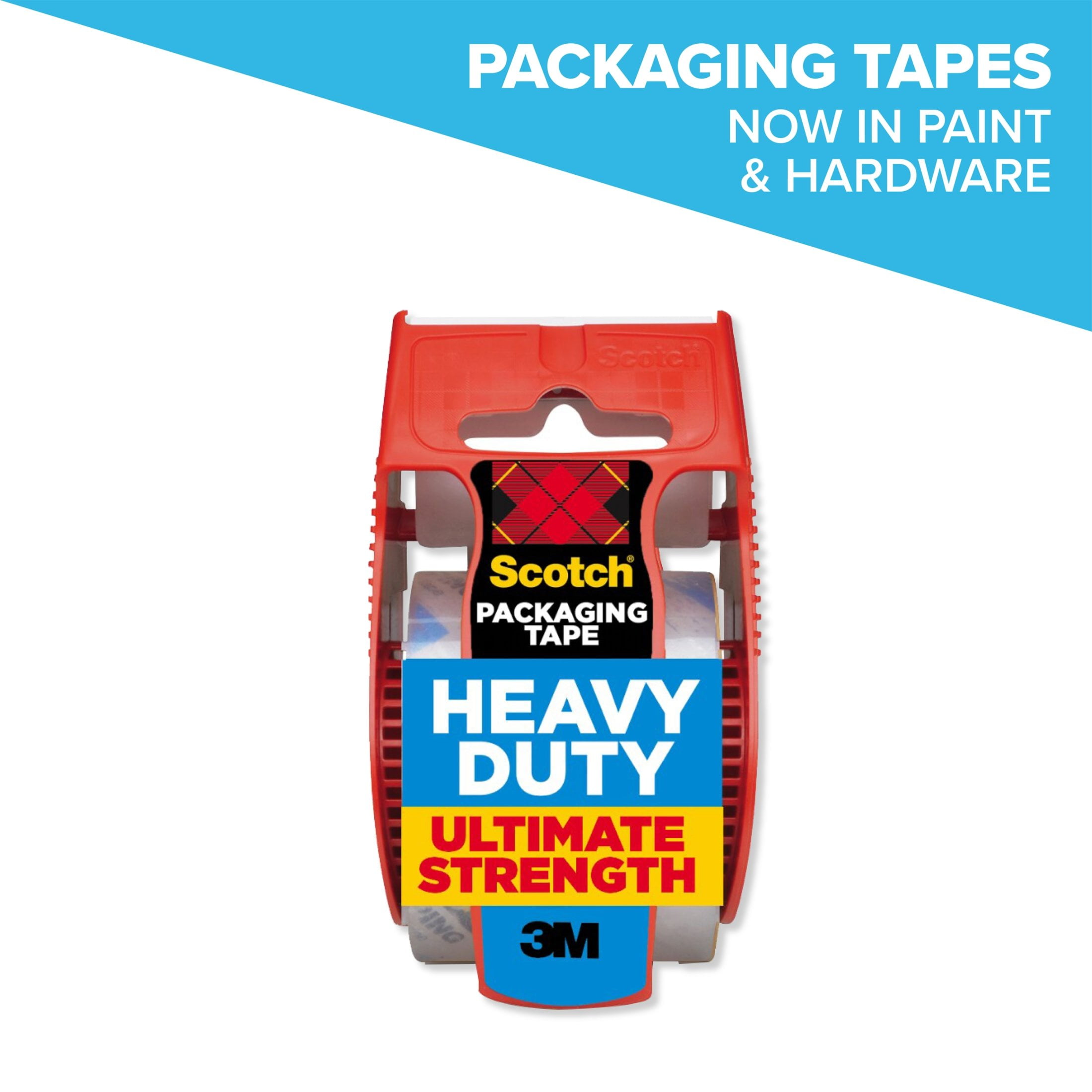 Scotch Heavy Duty Packaging Tape, Industrial Strength Shipping Tape with Dispenser (Clear, 1.88 in. x 921.6 in.) jf8qn