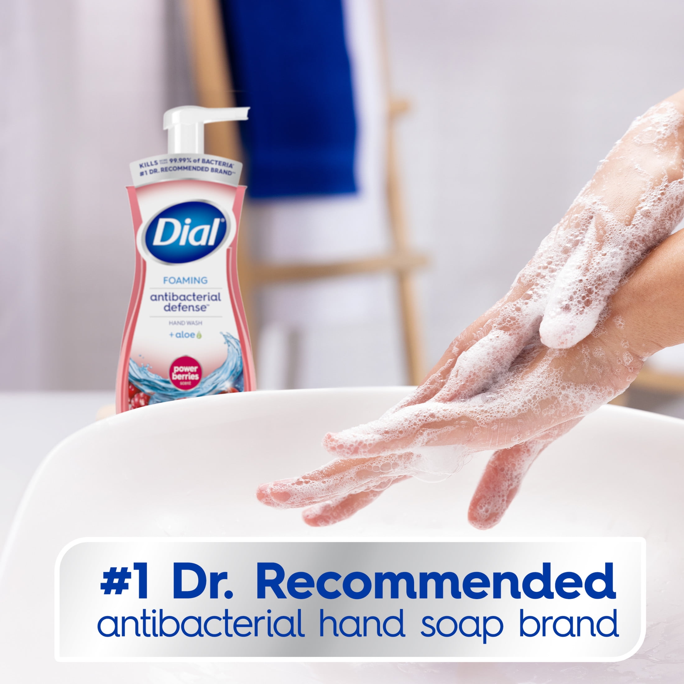 Dial Antibacterial Defense Foaming Hand Soap, Power Berries Scent (7.5 fl oz) afkqc - Image 3
