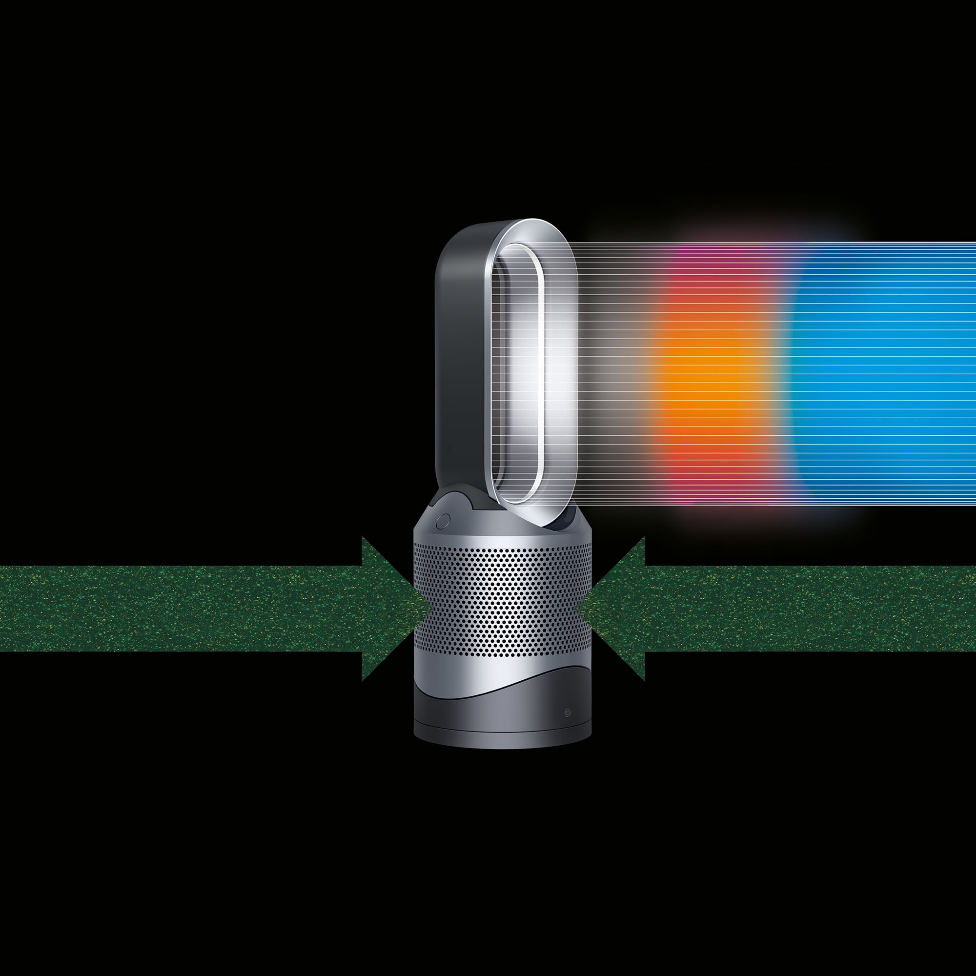 Dyson HP02 Pure Hot+Cool Link Connected Air Purifier, Heater and Fan (White/Silver) 8y5zc