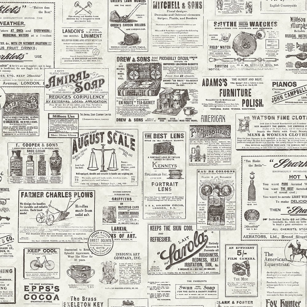 NuWallpaper Charcoal Published Vinyl Peel and Stick Wallpaper (White, 20.5-in x 216-in) 7x2b7